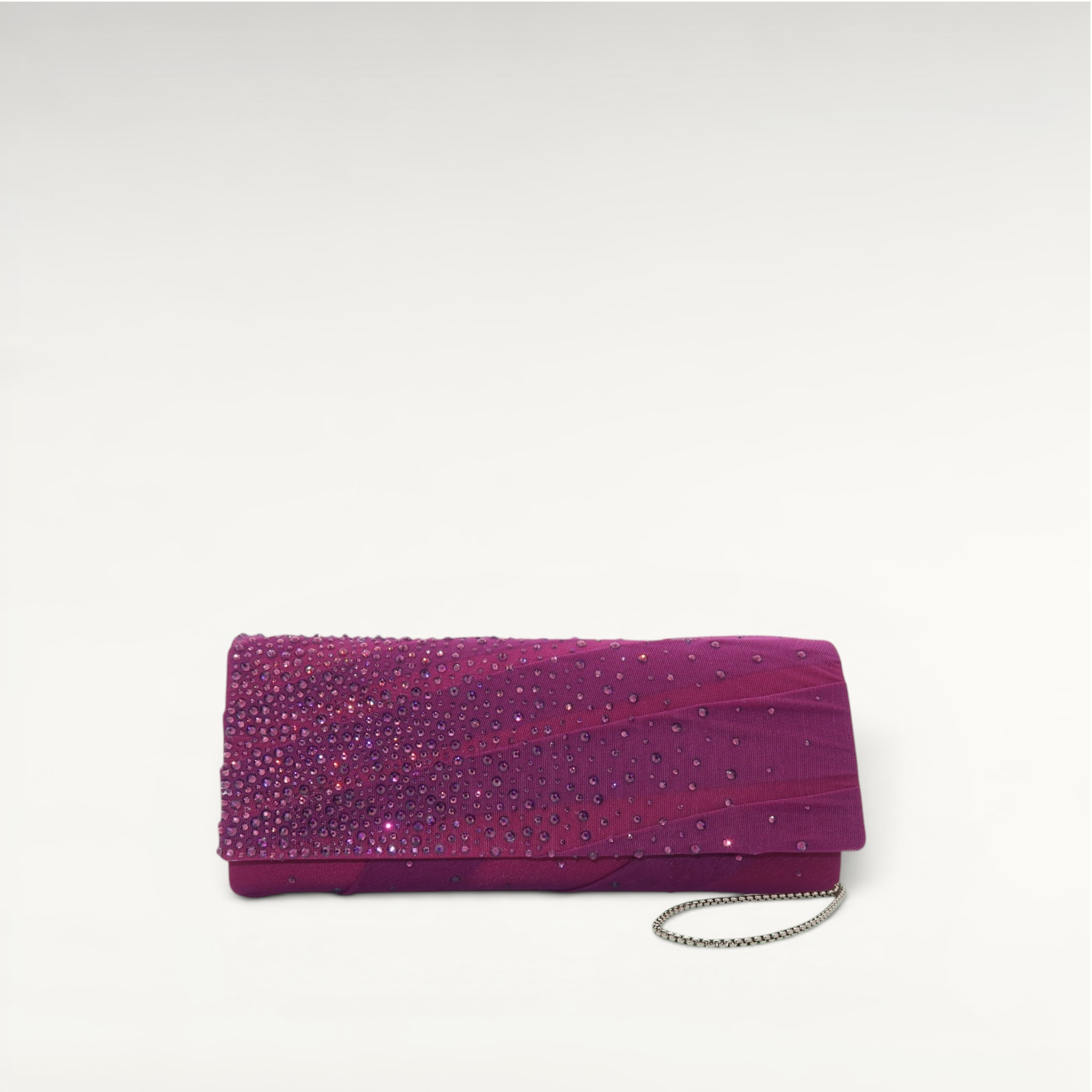 Gedebe Envelope Drapée Tüll Kristall Abendtasche