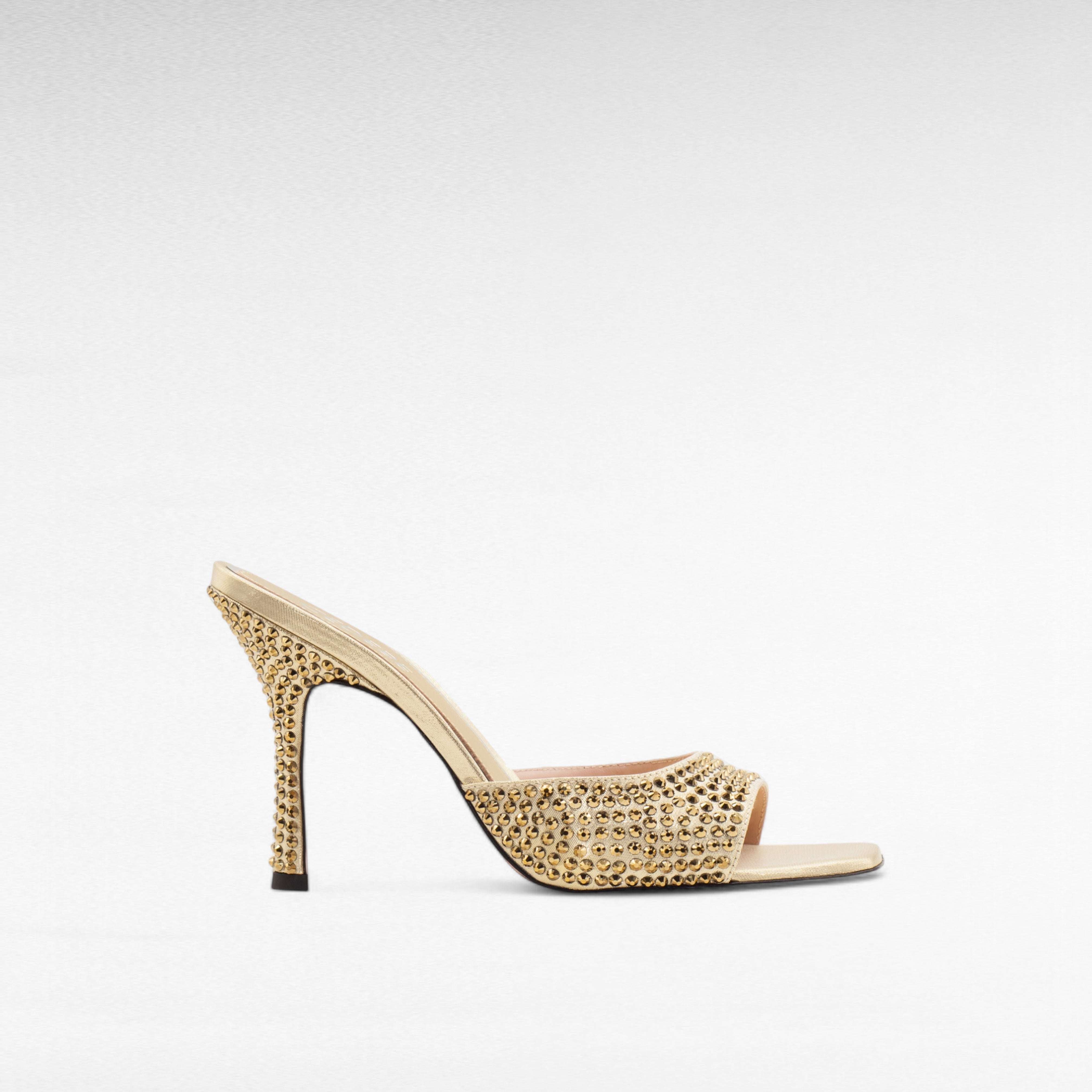 Gedebe Dita Mule Gold Mules 9,5 cm Strass