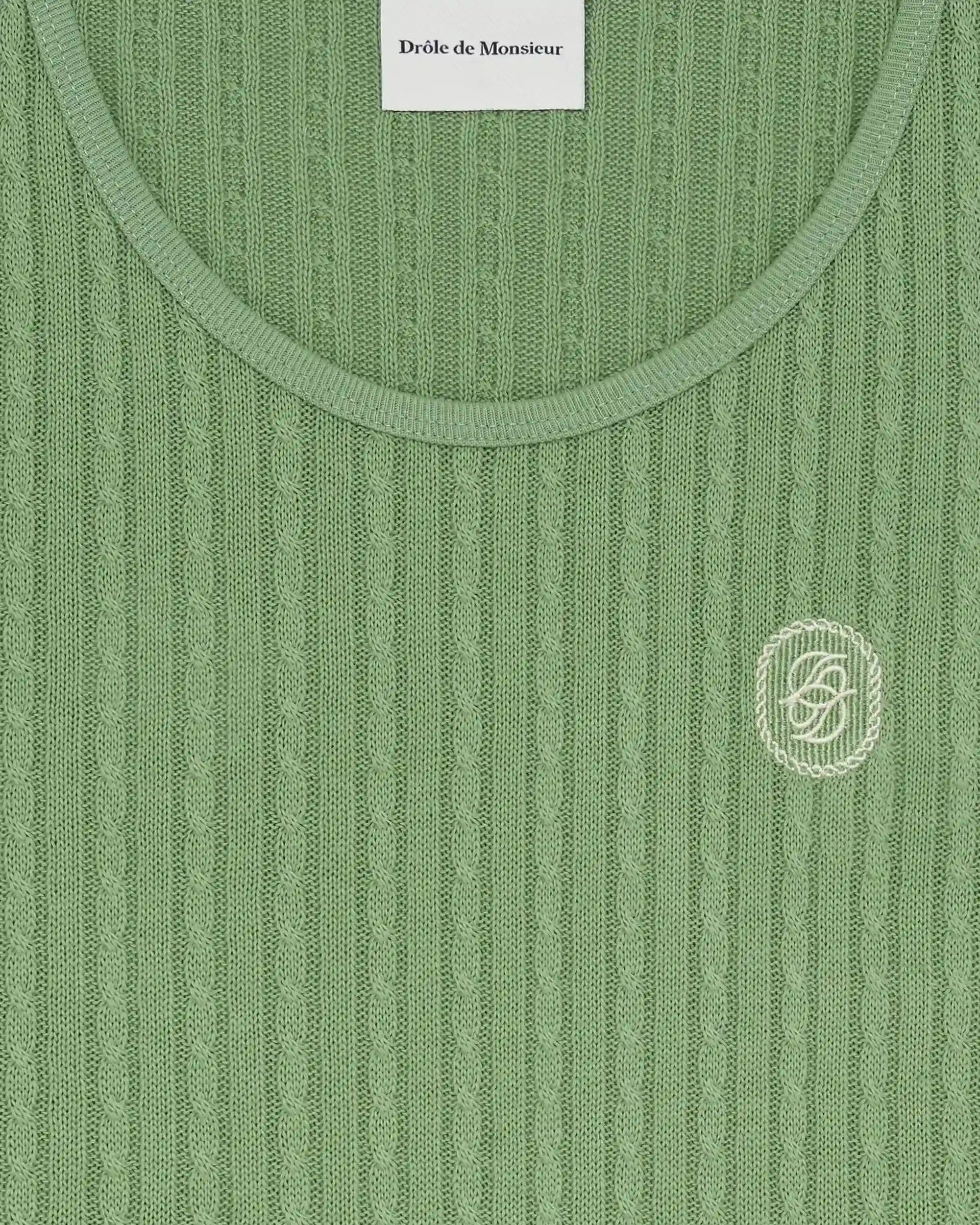 Drôle De Monsieur Débardeur D Miroir Tanktop hellgrün Baumwolle