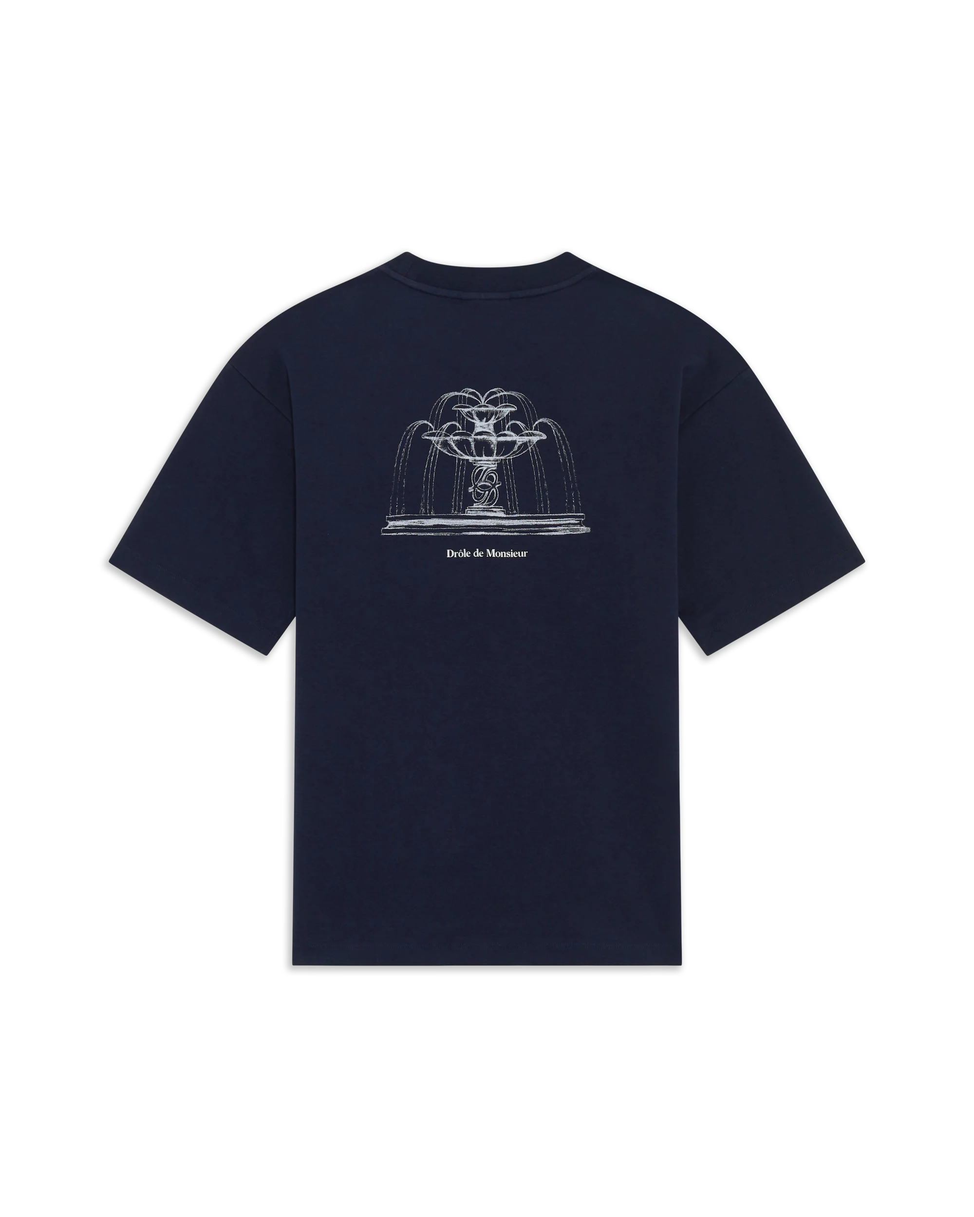 Drôle De Monsieur Fountain Print T-Shirt navy Baumwolle Print