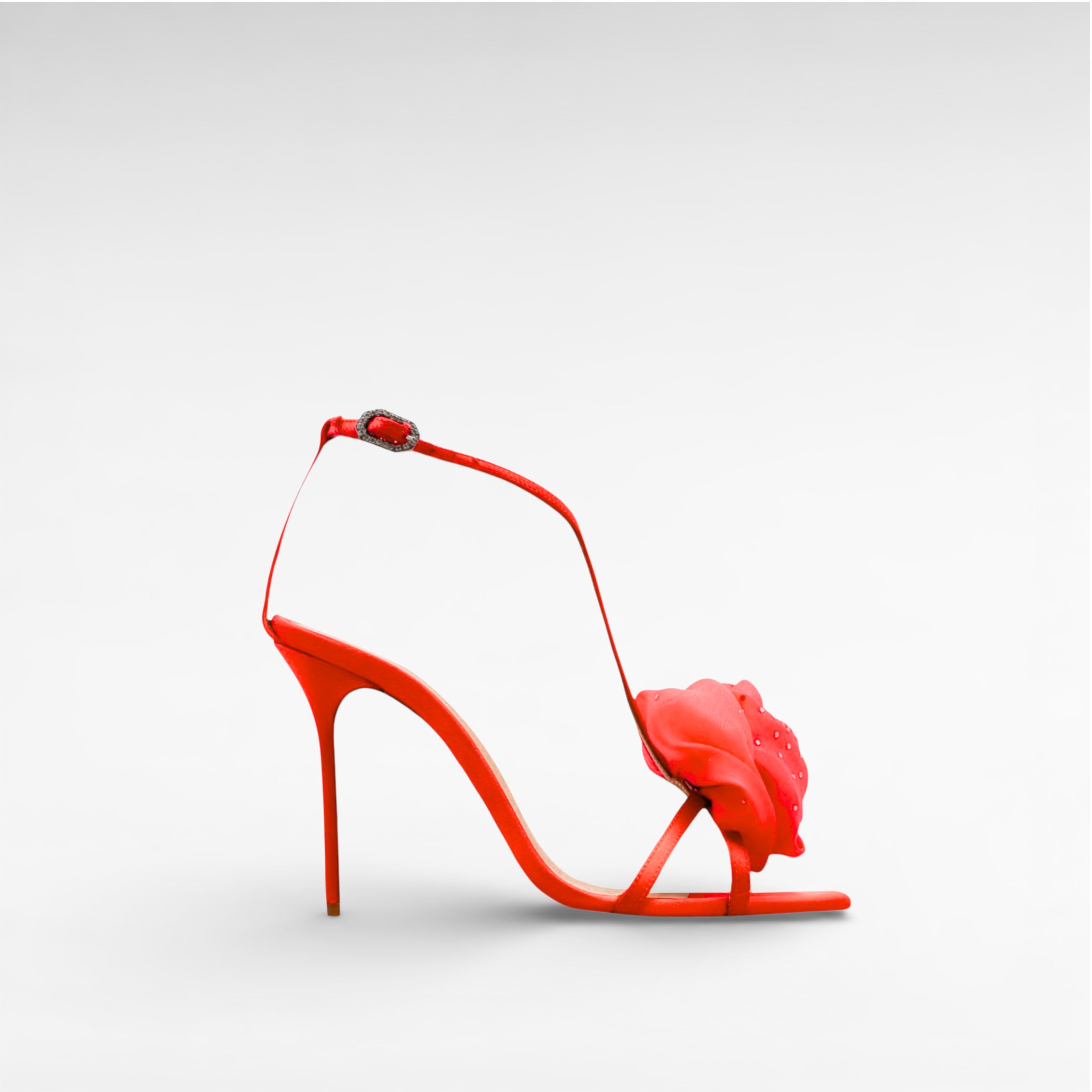 Gedebe Peonia Sandal Sandale Satin mit Kristallblume