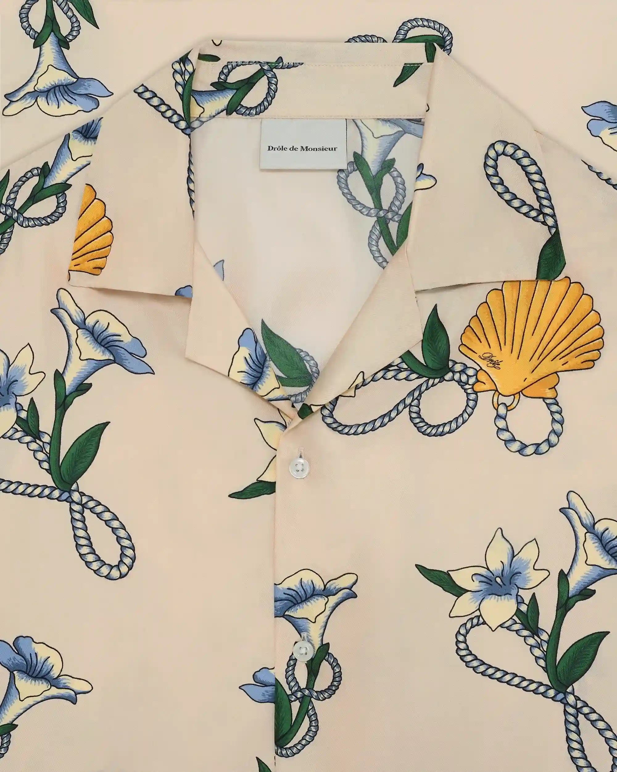 Drôle De Monsieur Chemise Soie Shell Seidenhemd off-white Seide
