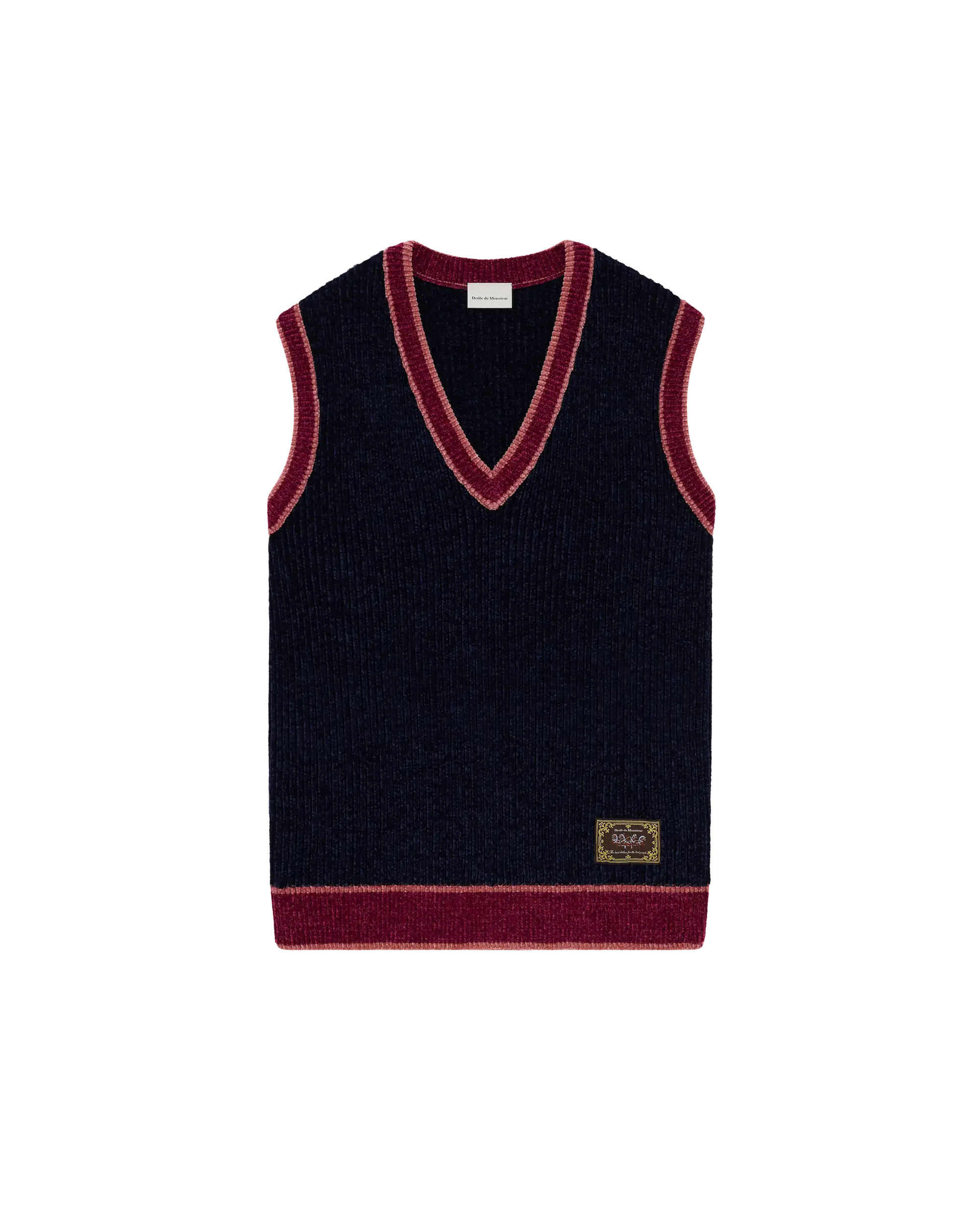 Drôle De Monsieur Knitwear Sleeveless V Neck Vest Strickweste Navy