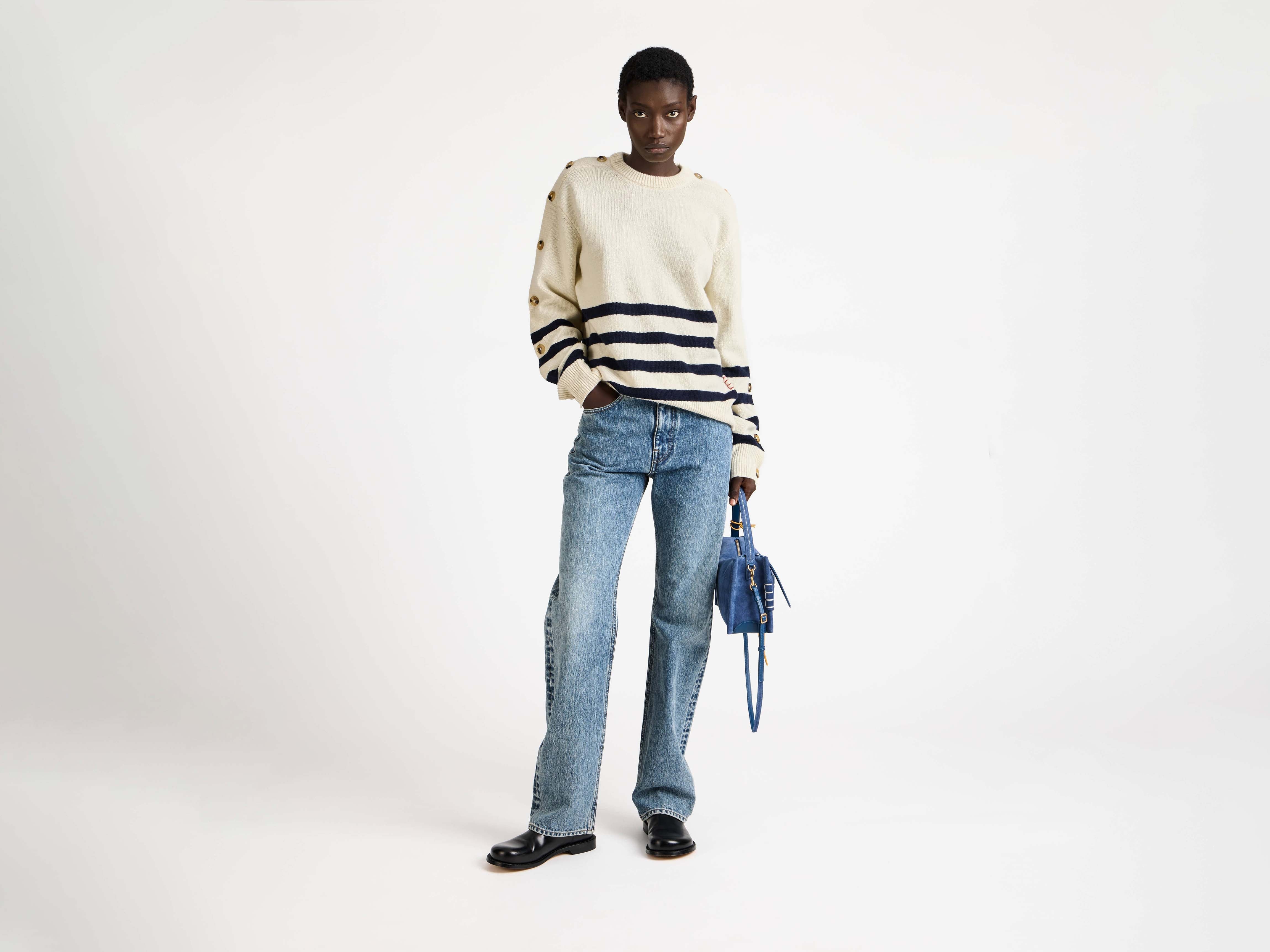 J.W. Anderson Breton Pullover Ivory Streifen Gr.S