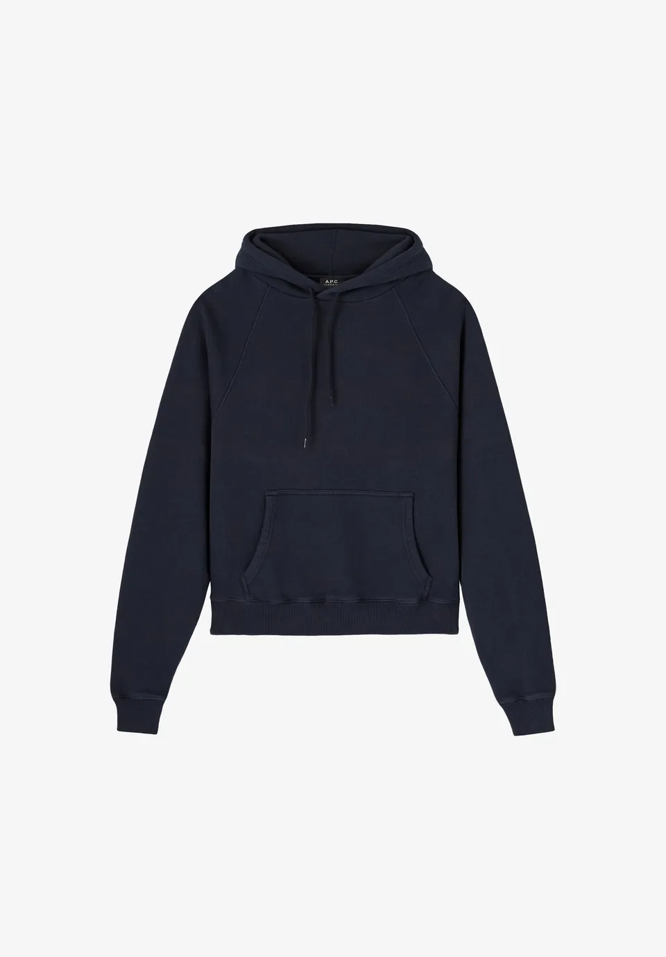 A.P.C. marineblauer Hoodie Bio-Baumwolle Raglan