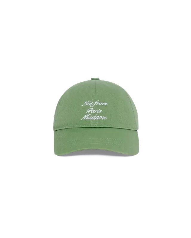 Drôle De Monsieur Slogan Calligraphy Cap Hellgrün Baumwolle