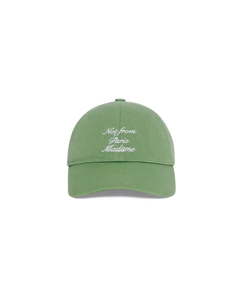 Drôle De Monsieur Slogan Calligraphy Cap Hellgrün Baumwolle
