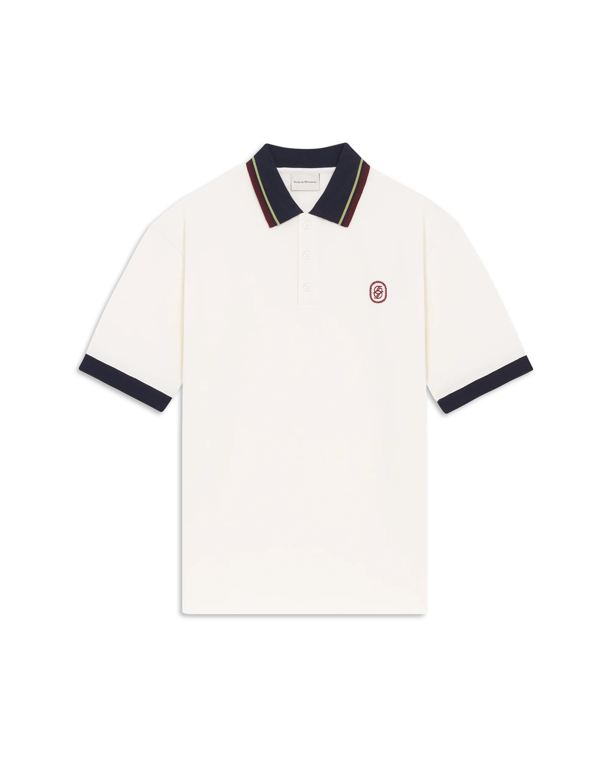 Drôle De Monsieur D Mirror Polo Polo Off White Baumwolle