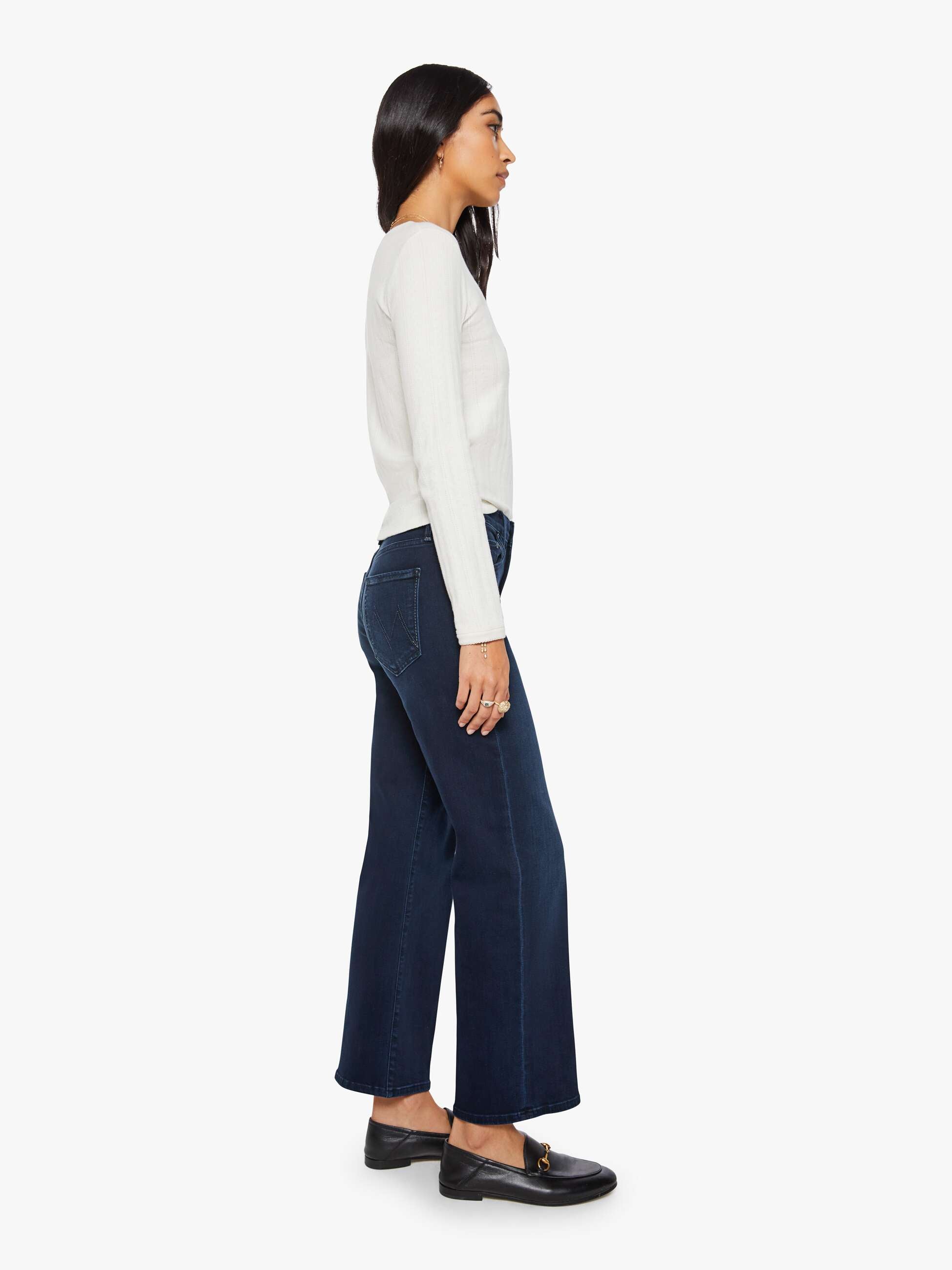 Mother The Mid Rise Rambler Zip Ankle Jeans Chip On My Shoulder