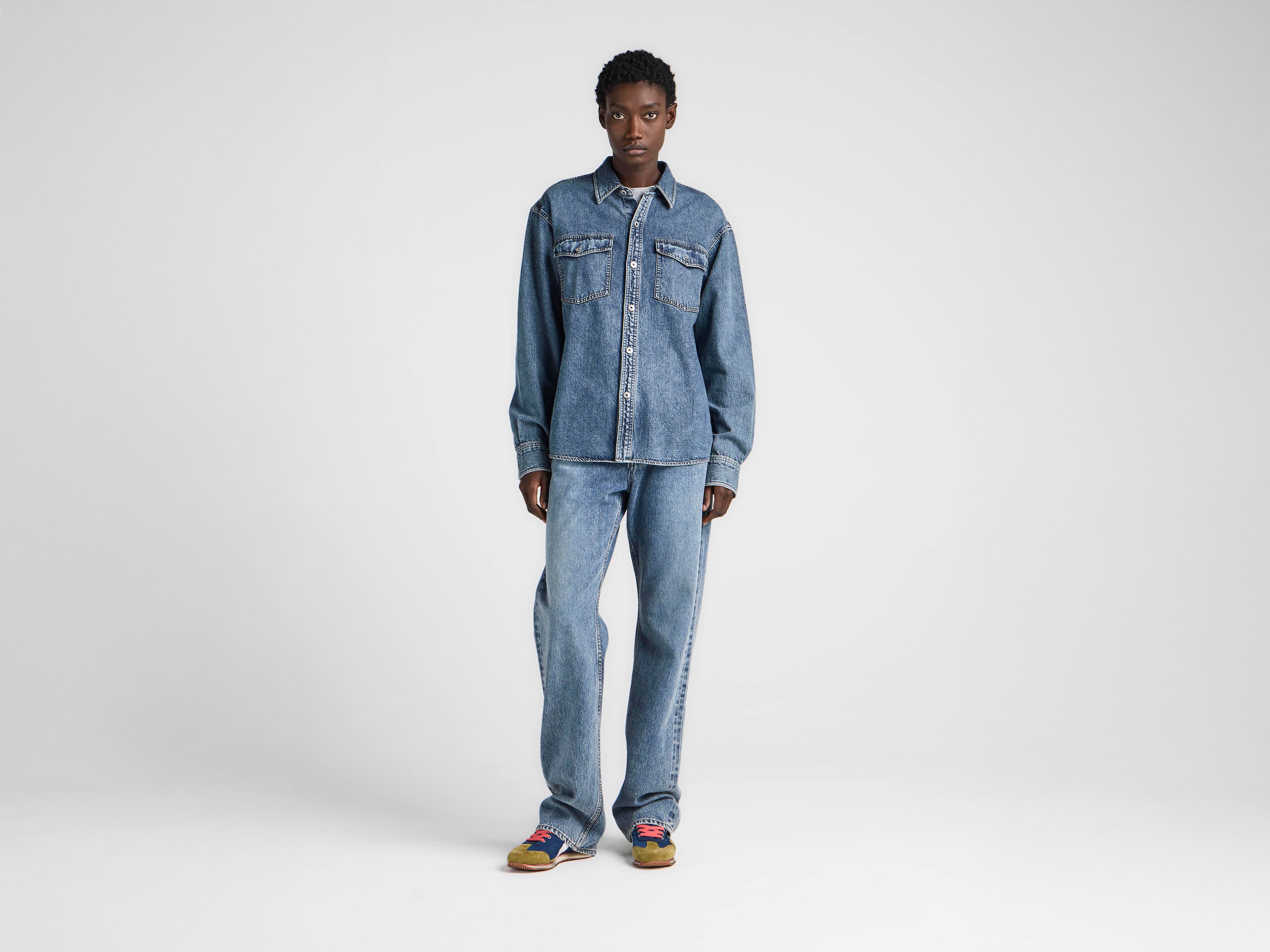 J.W. Anderson Denim Overshirt Mid Blue Jeanshemd Damen