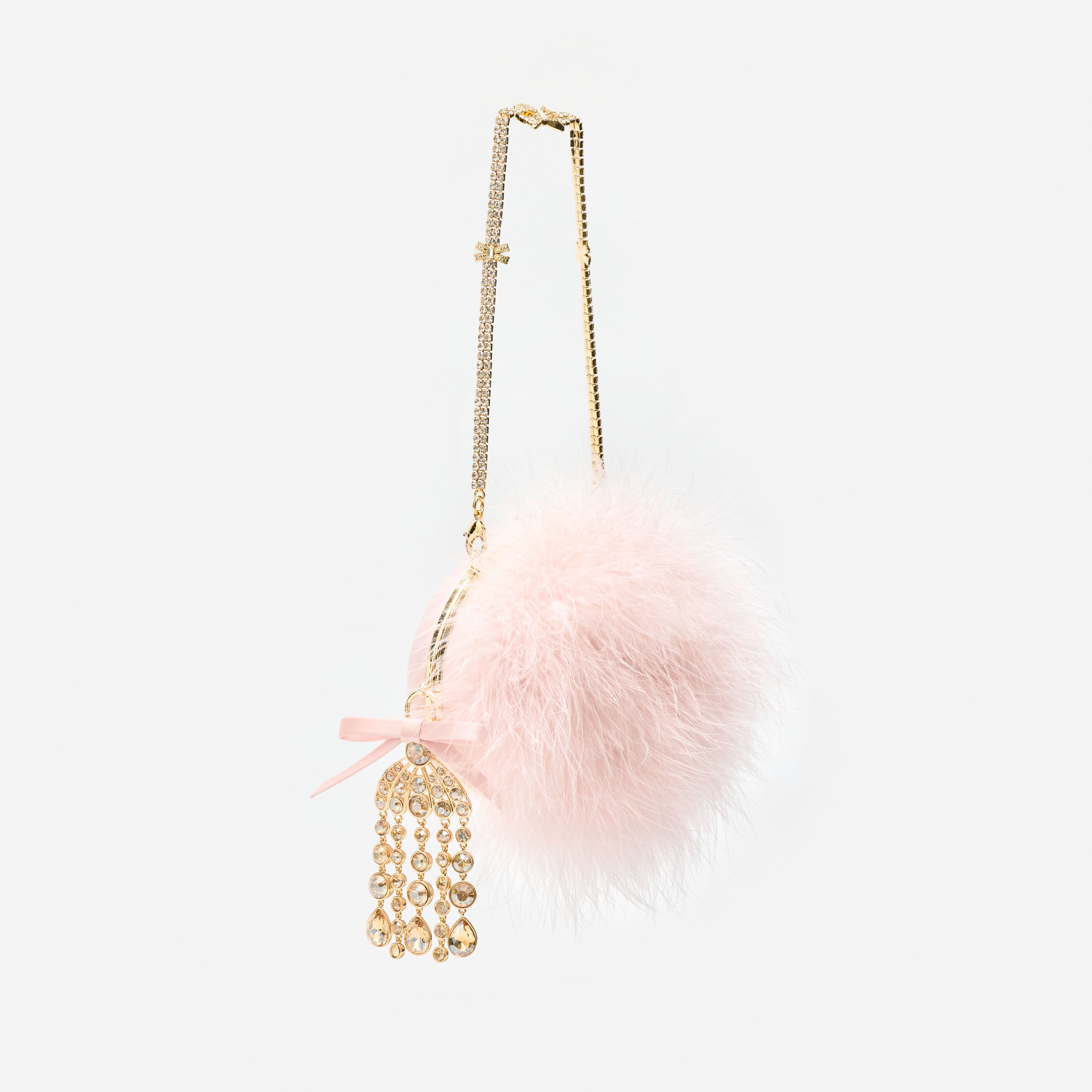 Self Portrait Pink Feather Clutch Tasche Rosa One Size Federn
