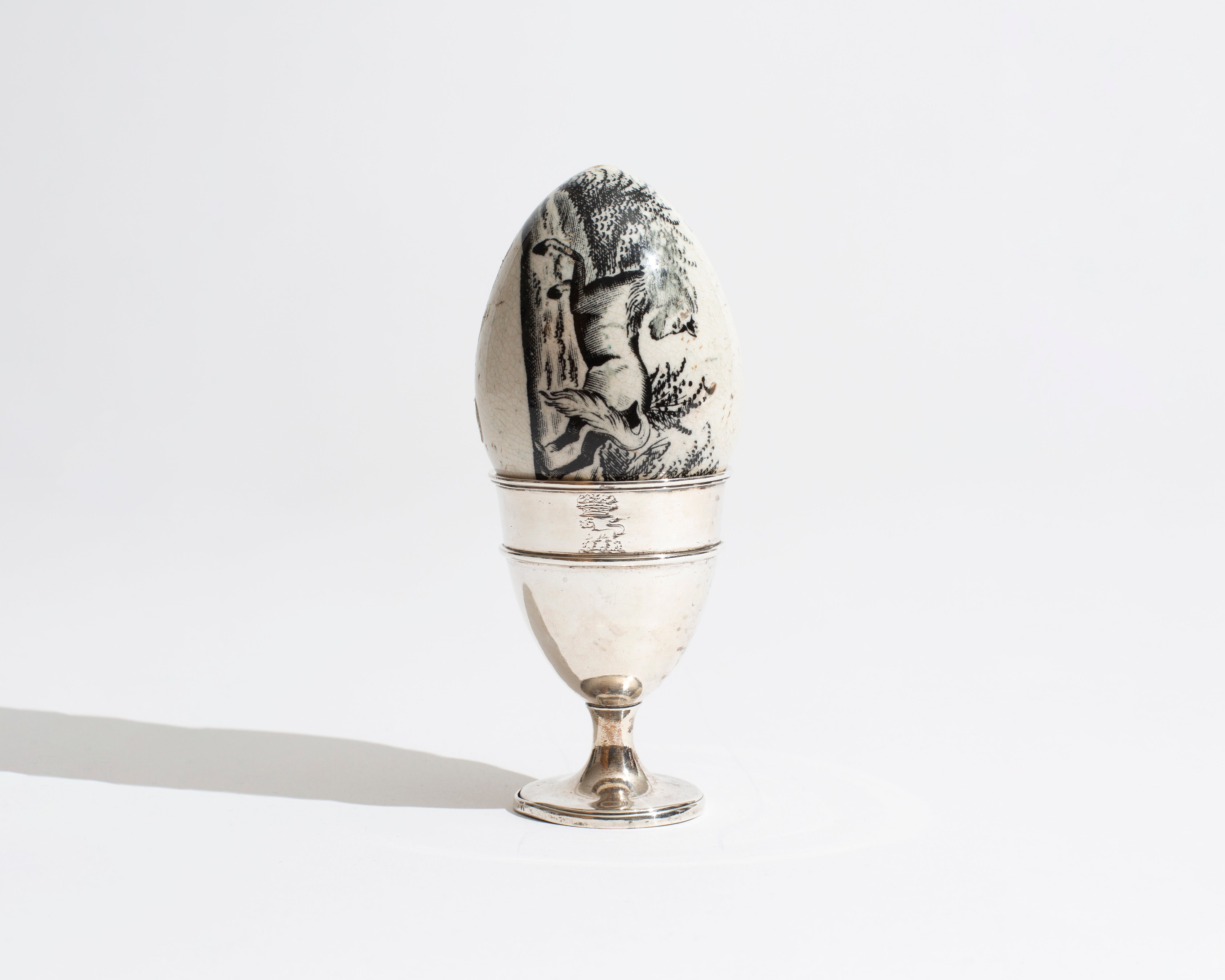 J.W.Anderson Darning Egg Stopfei Schwarz Pferd 1830