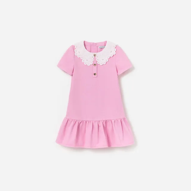 Self Portrait Pink Denim Kinderkleid Rosa Jeans