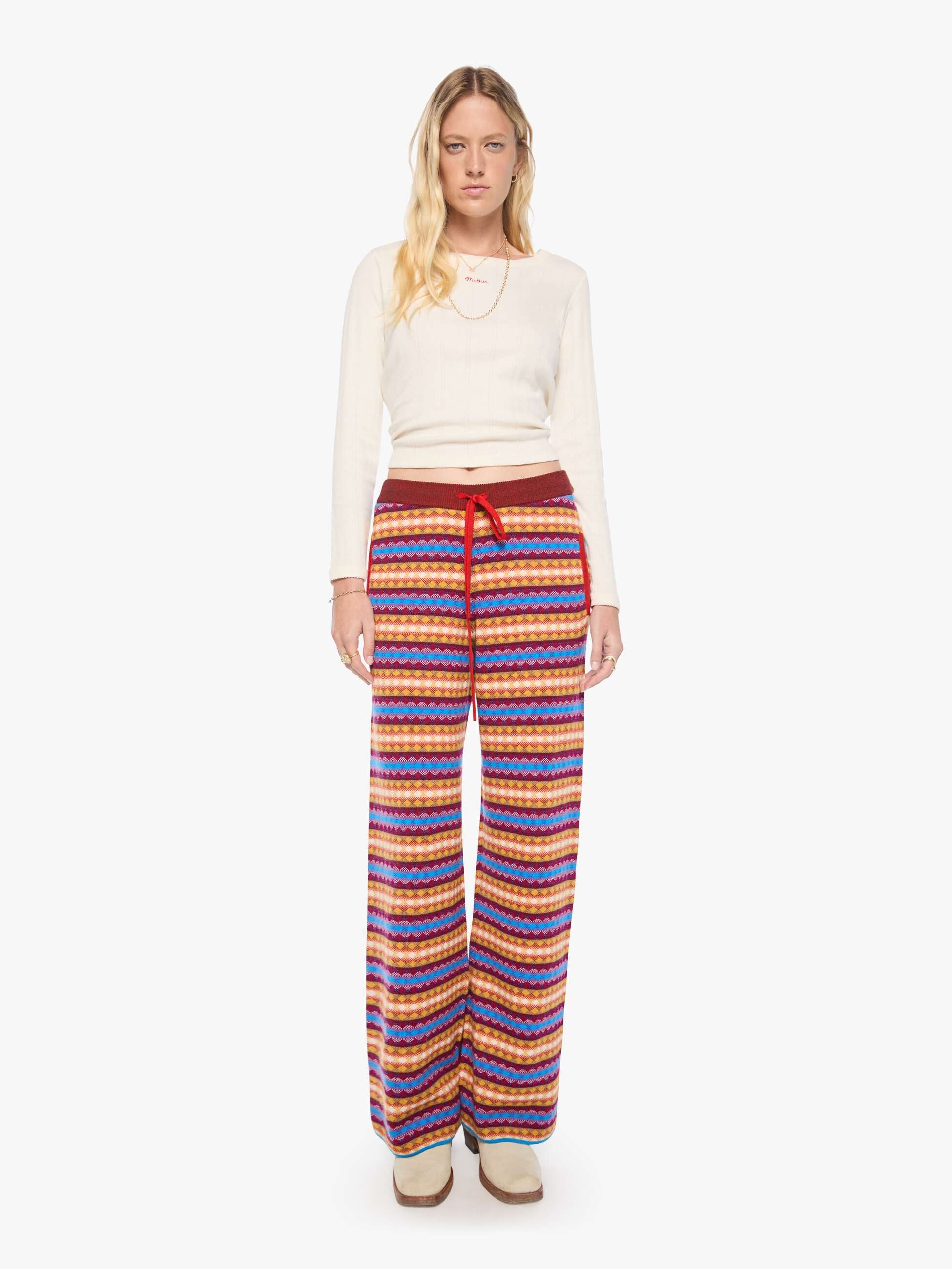 Mother The Quickie Skimp Hose Jacquard Merino Weit