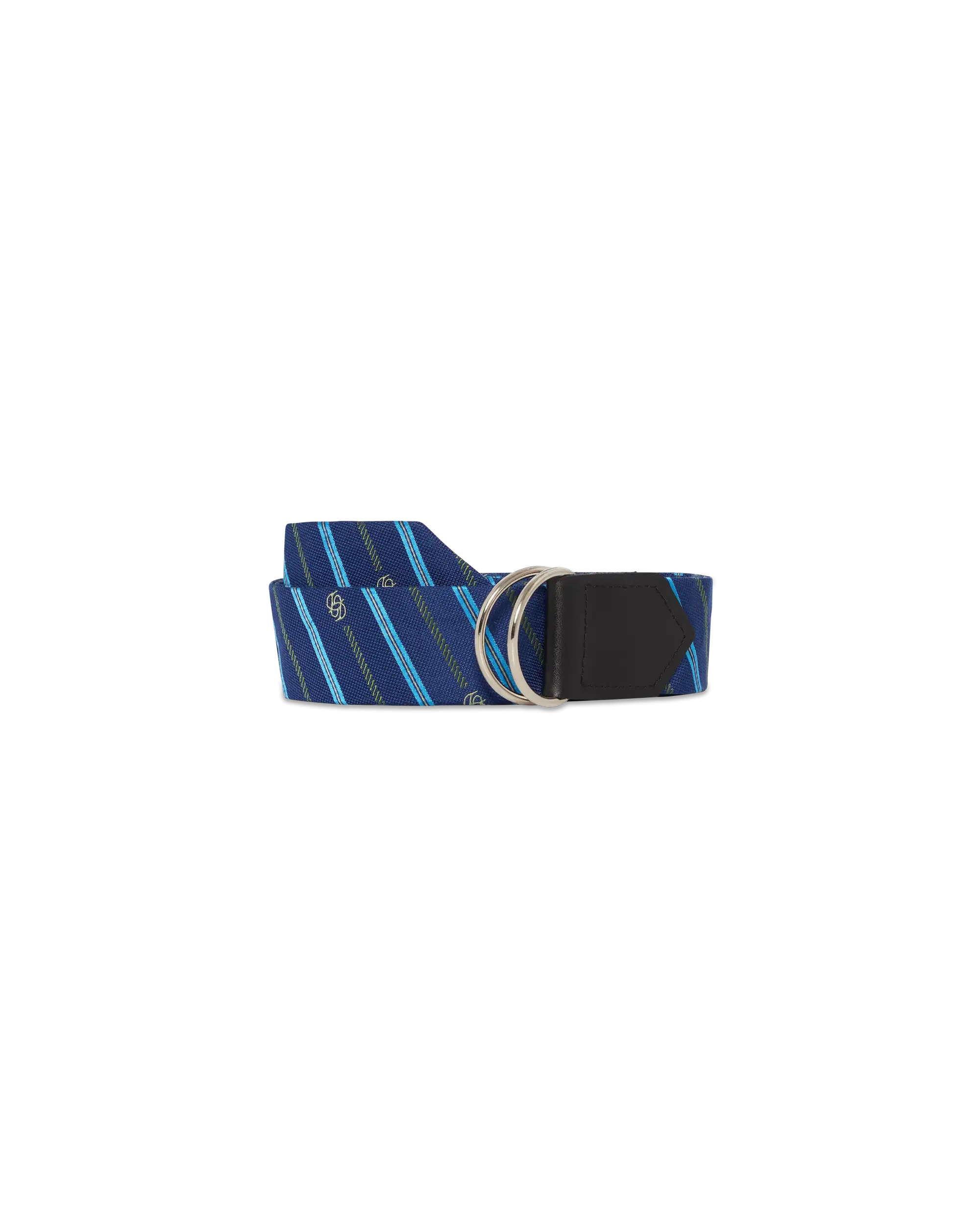 Drôle De Monsieur Double D-Ring Gürtel Blau Seide