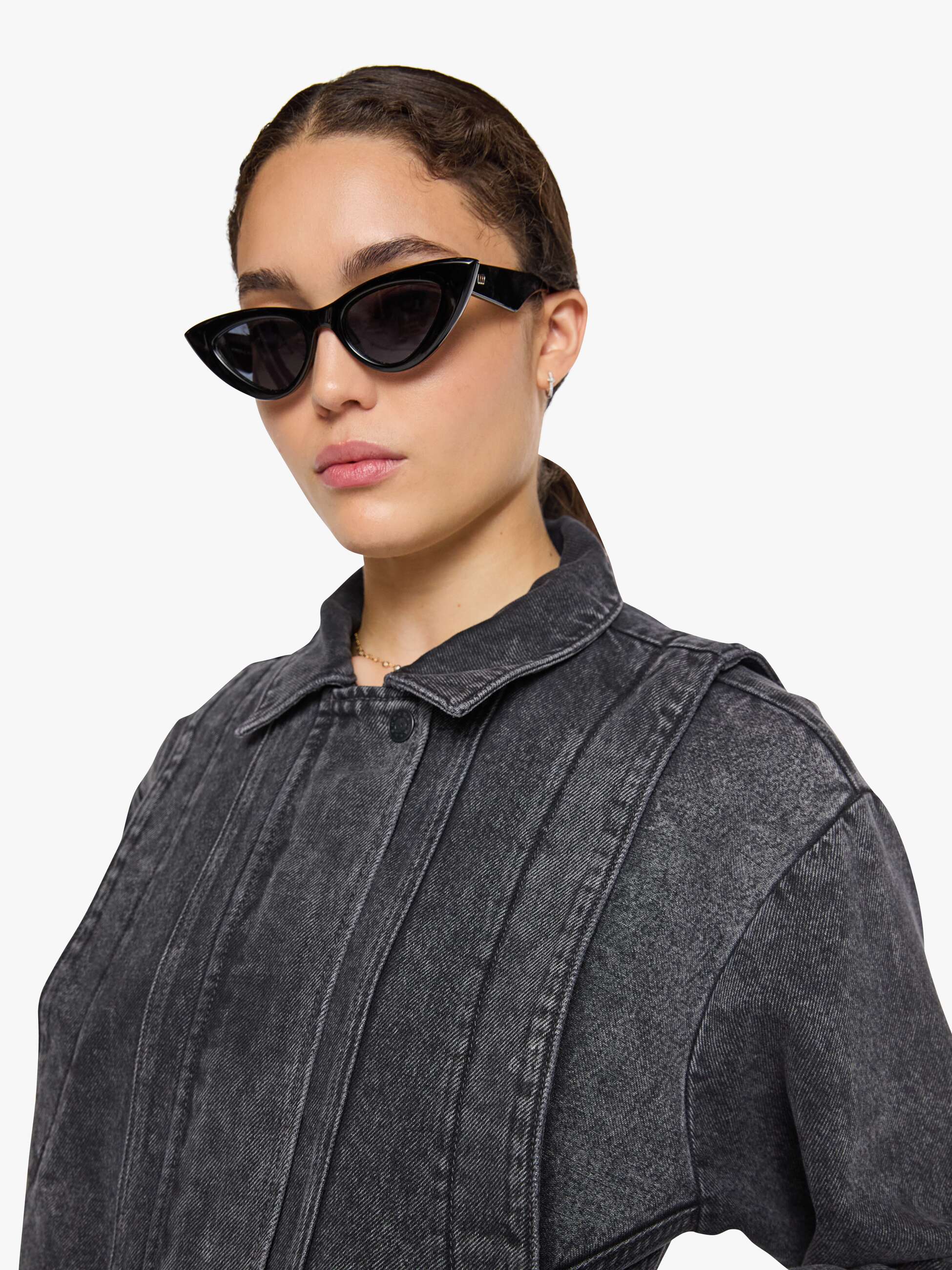 Mother Snacks Wing Ding Denimjacke Burnt Toast Grau Bomber