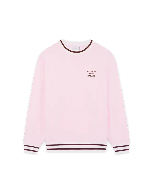 Drôle De Monsieur Sweatshirt Slogan Sport J-SW140 Rosa M