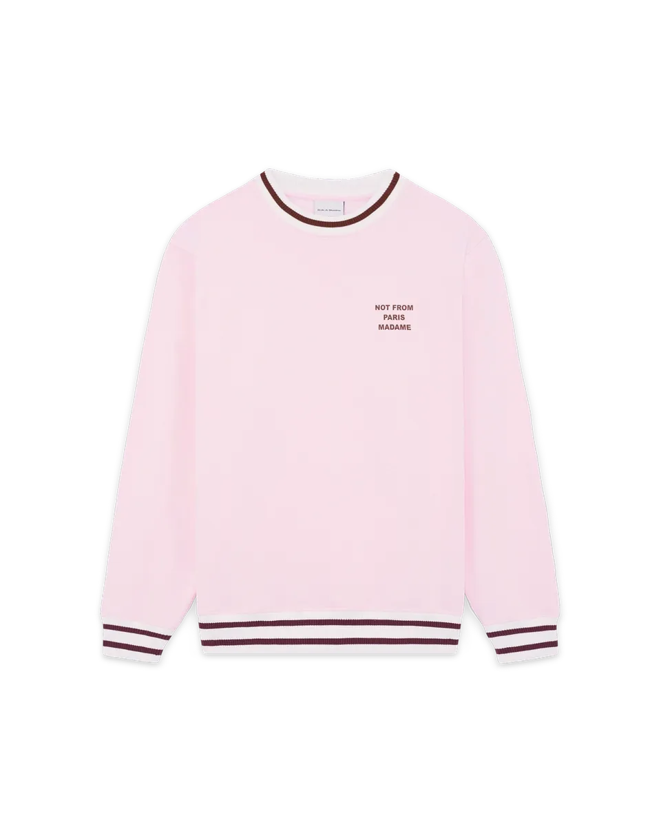 Drôle De Monsieur Sweatshirt Slogan Sport J-SW140 Rosa M