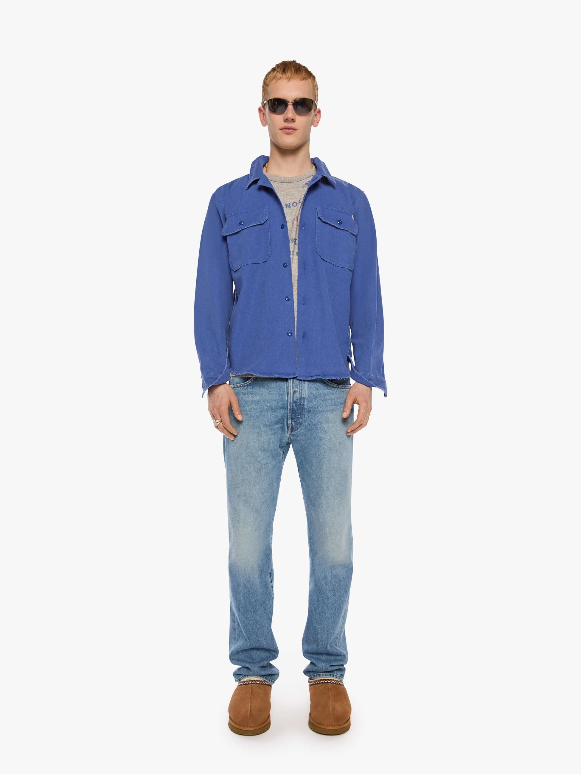 Mother The Tactical Rounded Freeze Jacke Blue Prints royalblau