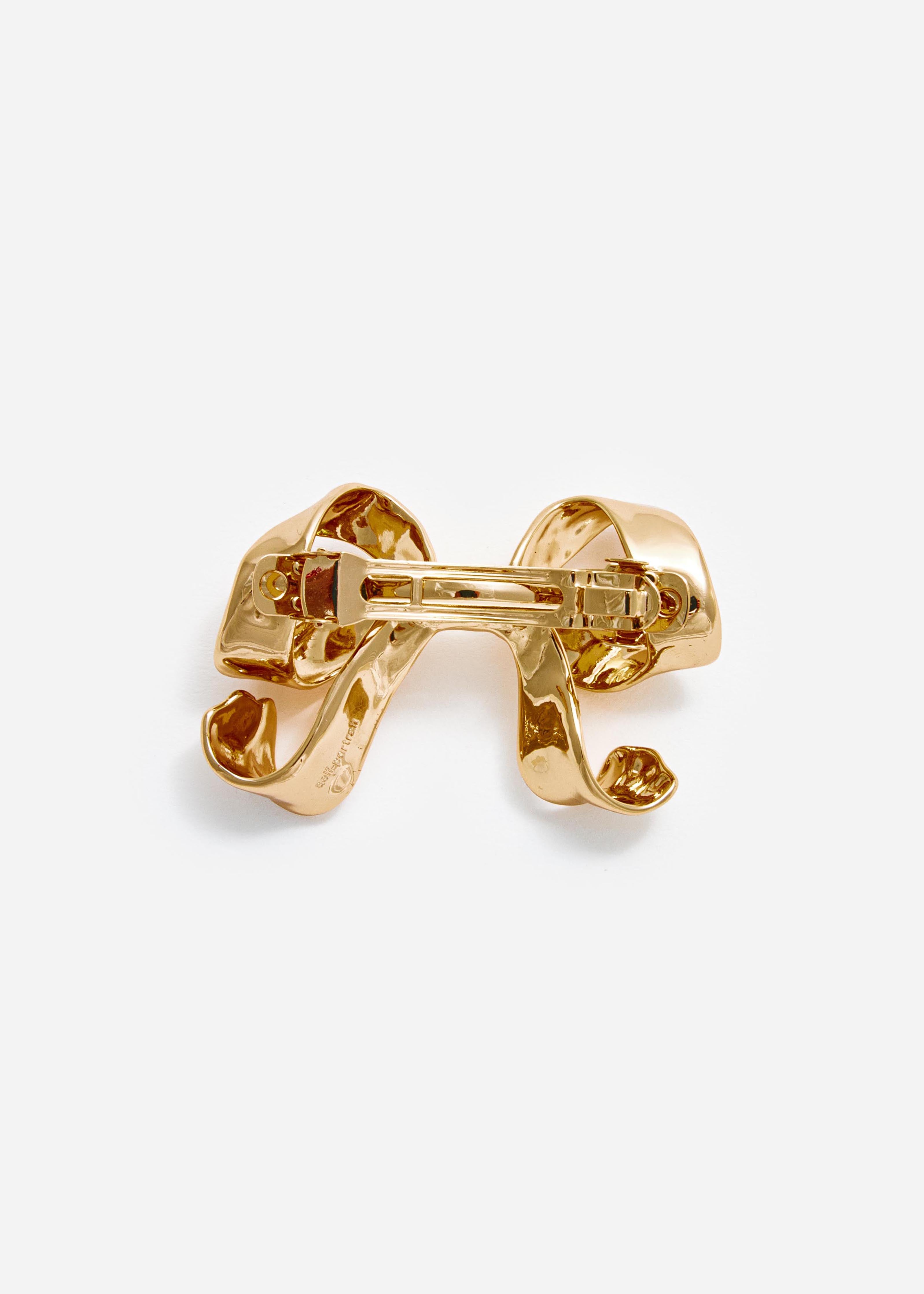 Self Portrait Gold Bow Hair Clip Haarspange Gold Messing