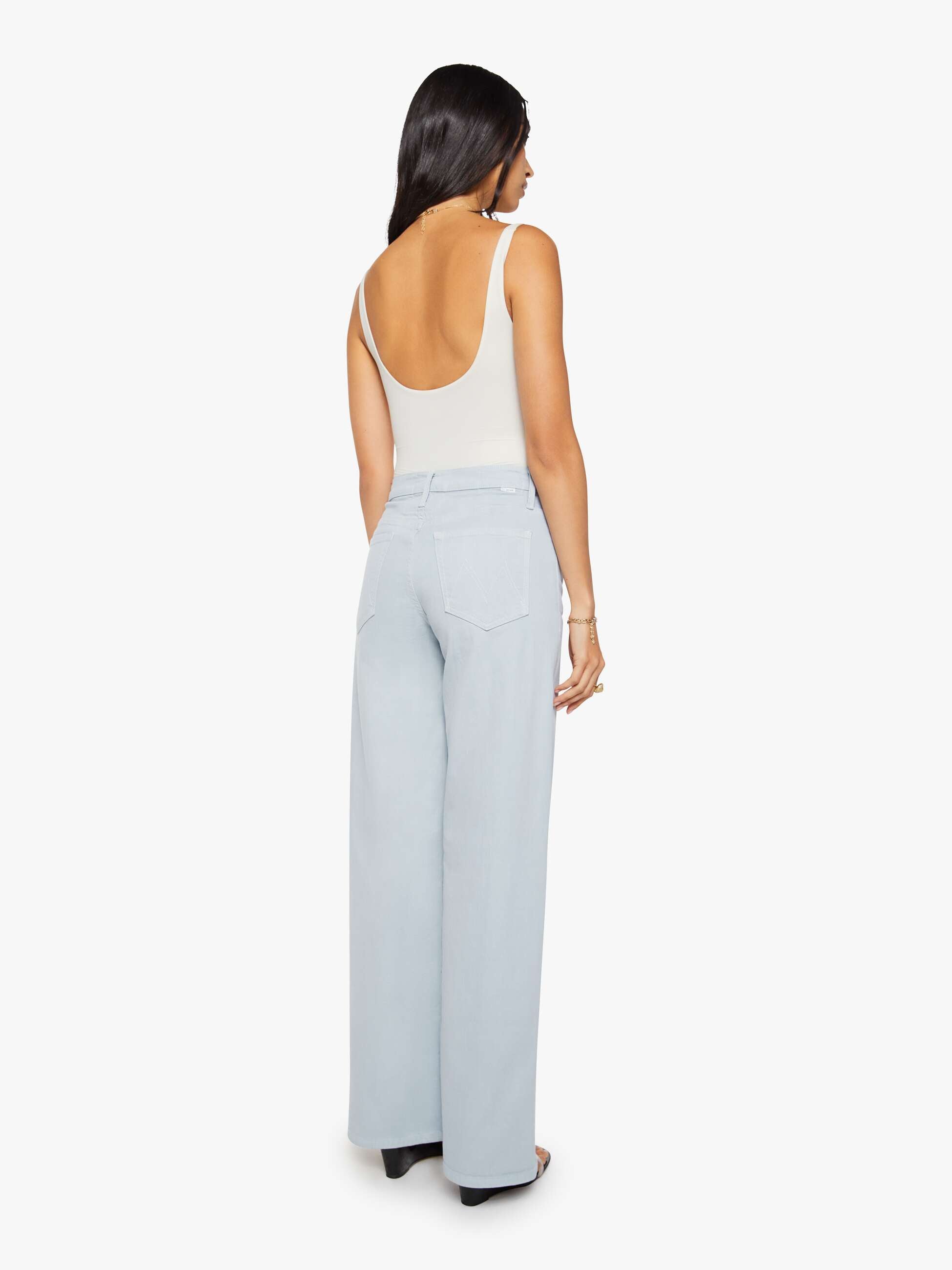 Mother Denim The Rerun Zip Sneak Jeans Ballad Blue Hellblau
