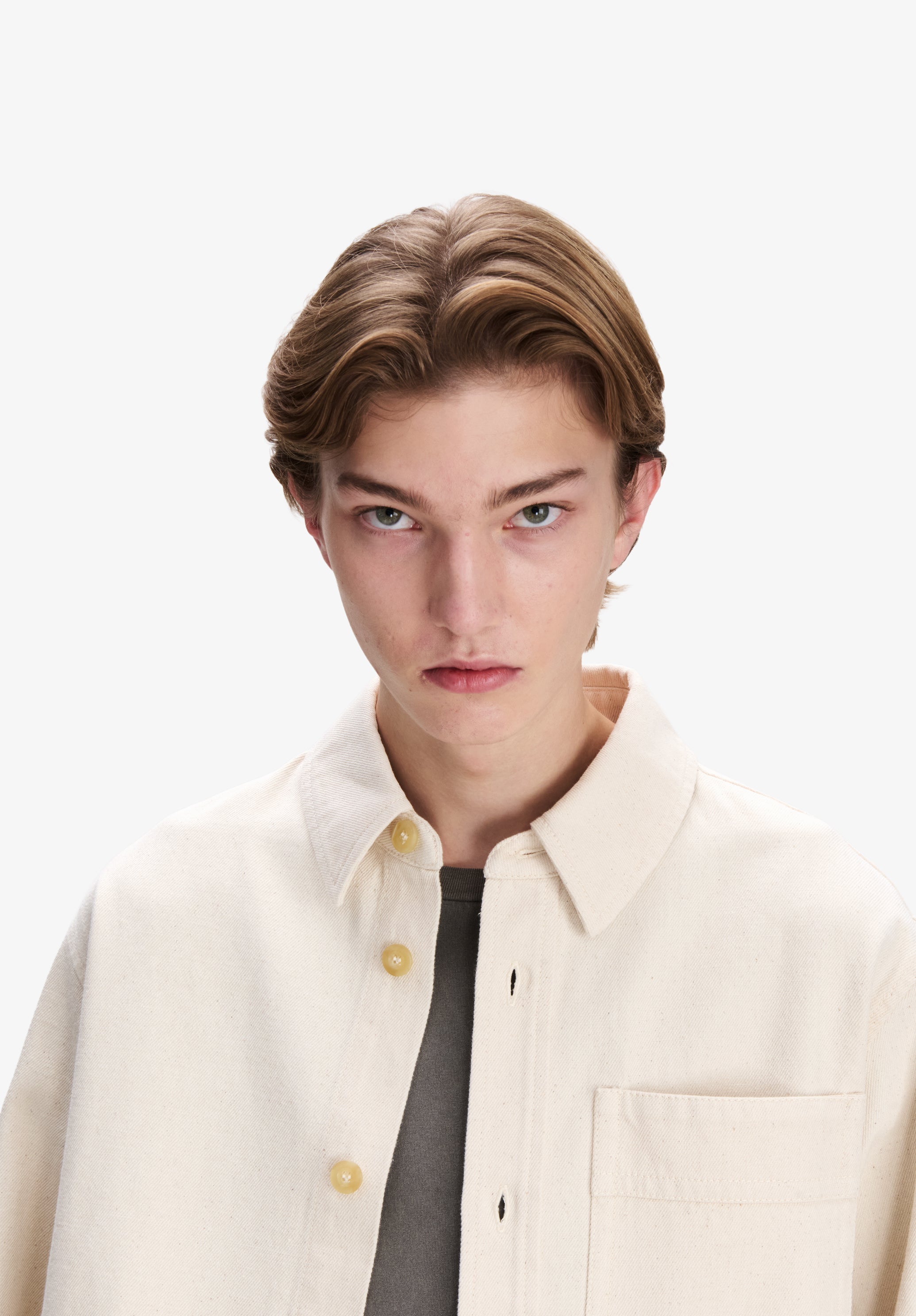 A.P.C. Overshirt Denim cremeweiß Größe M Bio