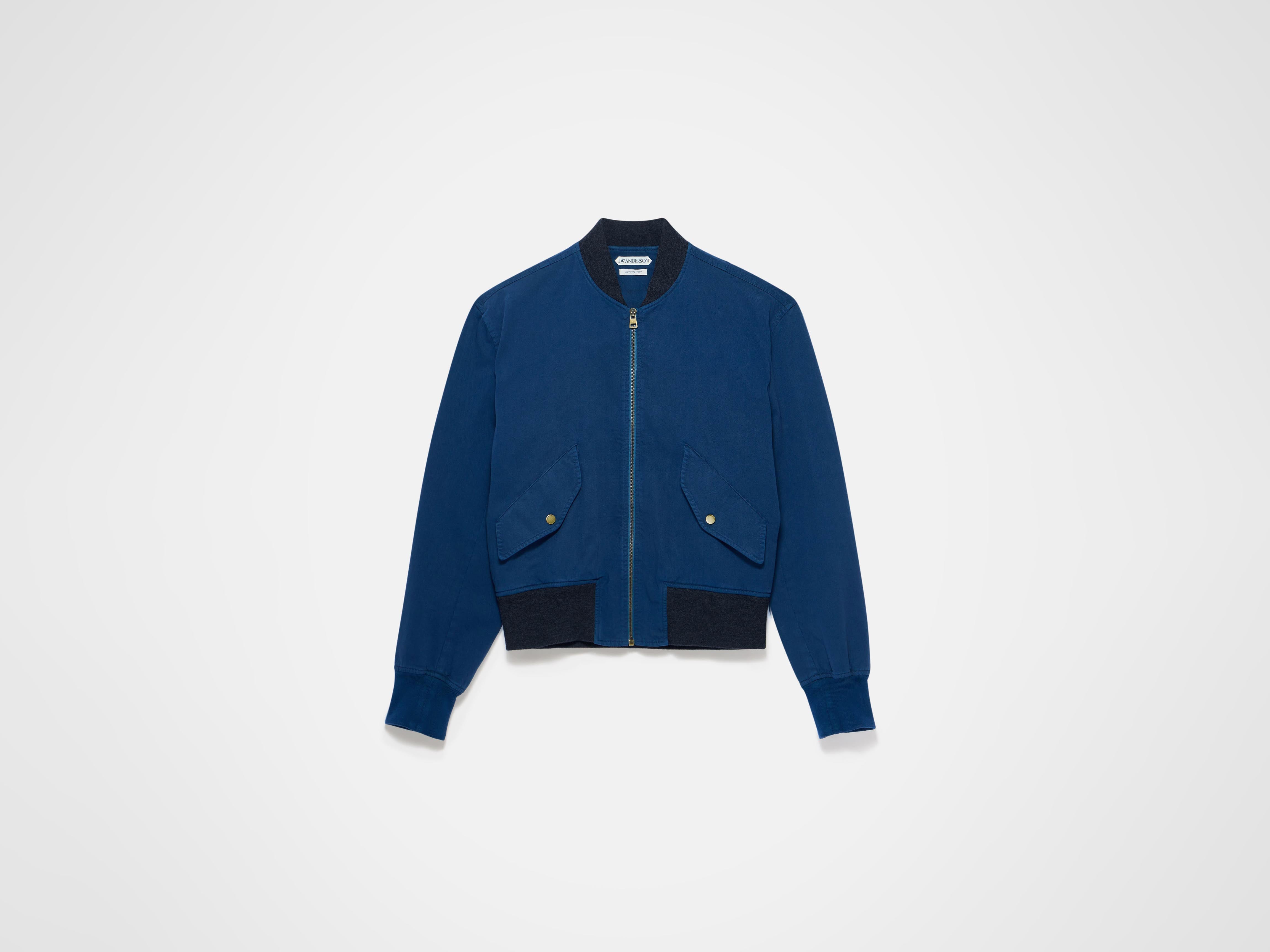 J.W.Anderson Bomber Jacket Bomberjacke washed navy Baumwolle
