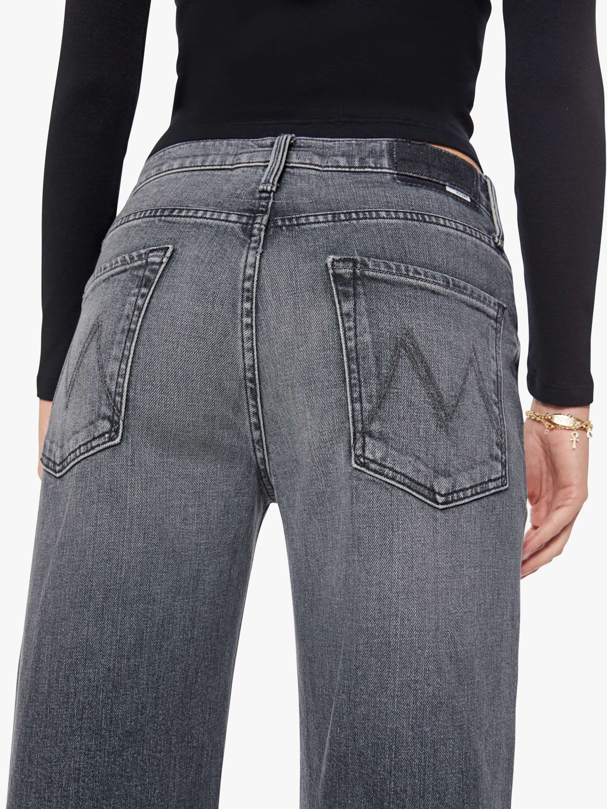 MOTHER The Dodger Flood Jeans Outta Sight Grau