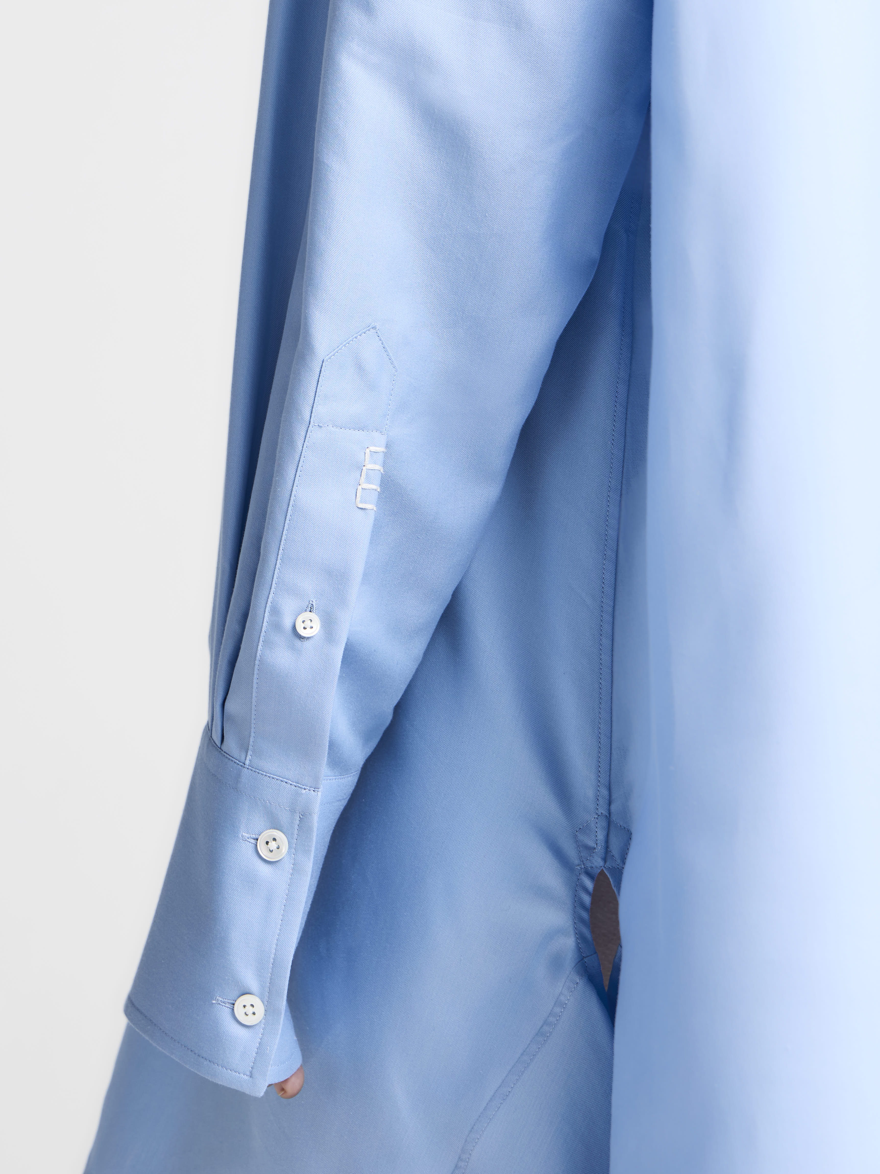 J.W.Anderson Side Knot Hemdkleid Kornblumenblau Seide