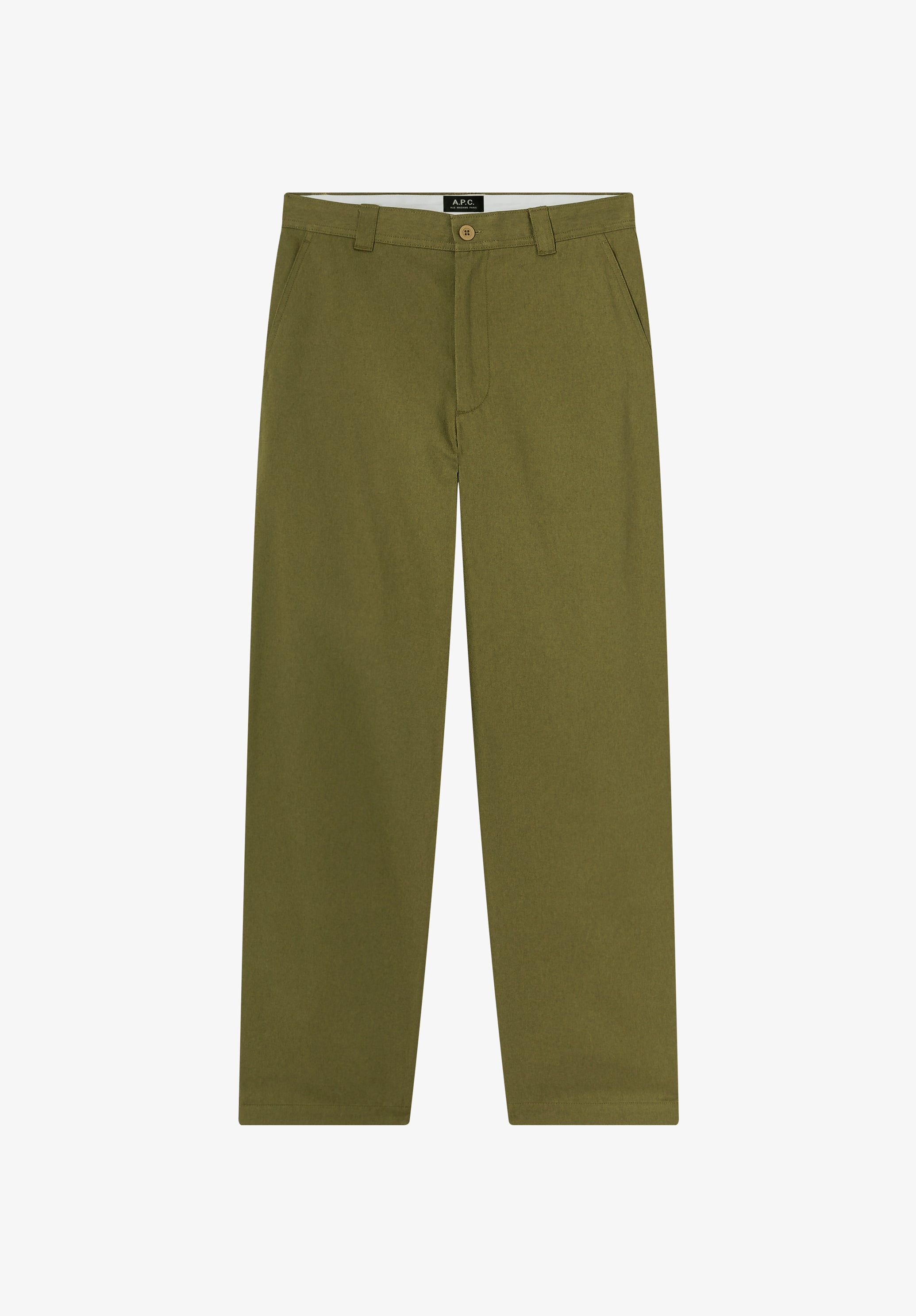 A.P.C. Chinohose Herren Weit Khaki Moleskin Baumwolle