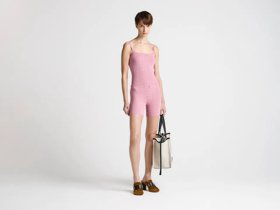 J.W.Anderson Pointelle Cami Top Rose Pink Viskose