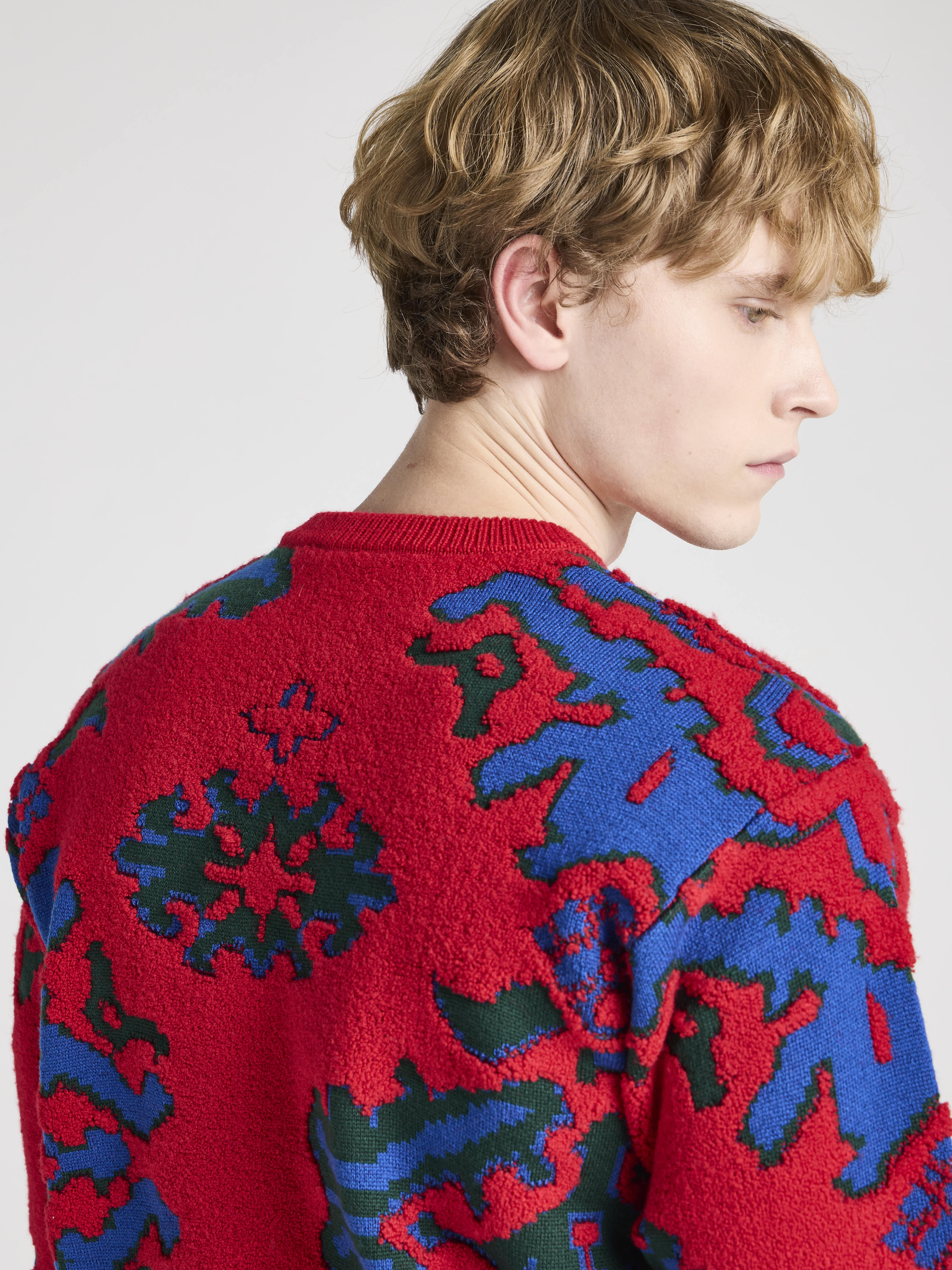 JW Anderson Guinness Carpet Jumper Strickpullover Navy Rot Wolle