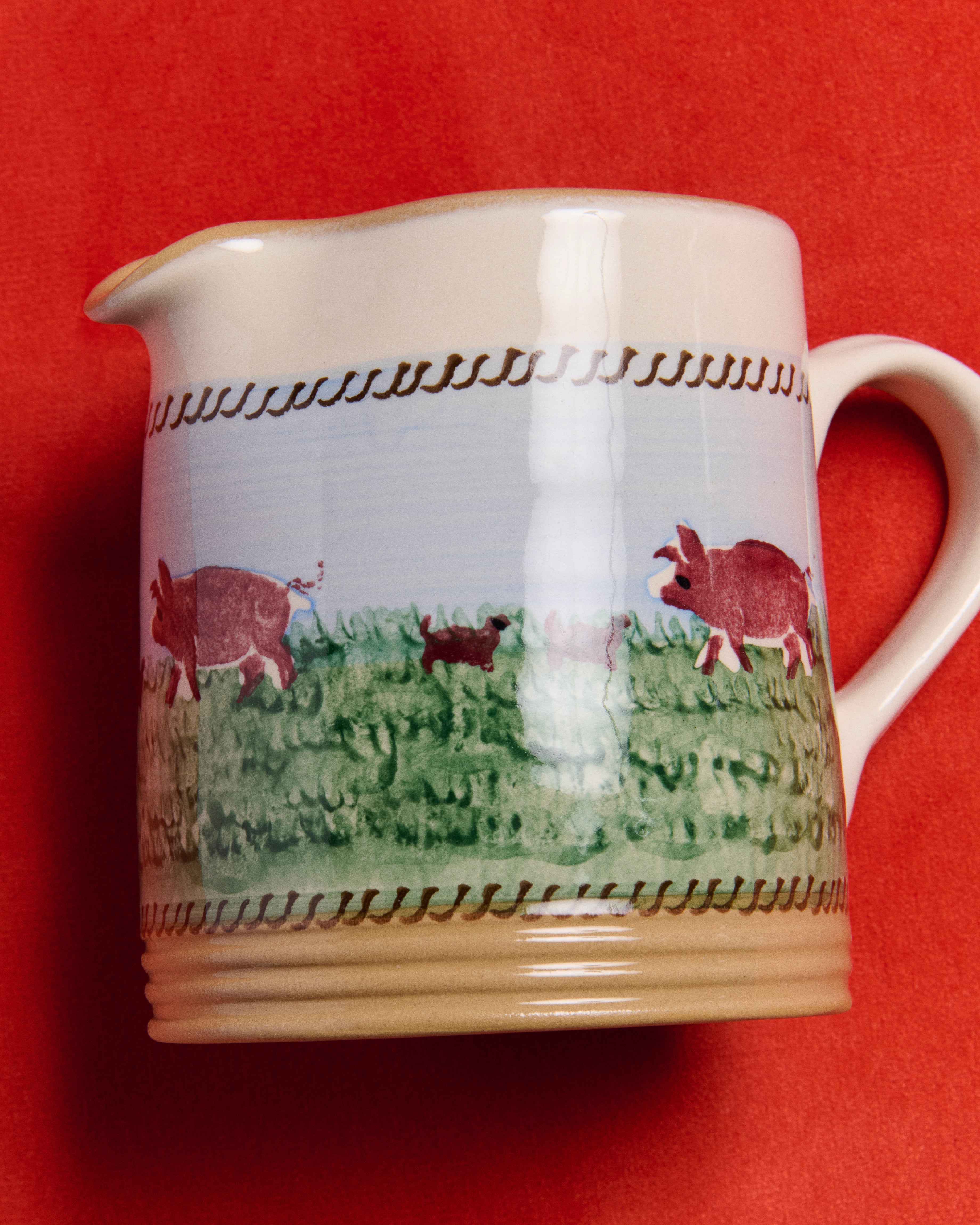 J.W.Anderson Tableware Small Cylinder Jug Krug Blau Keramik
