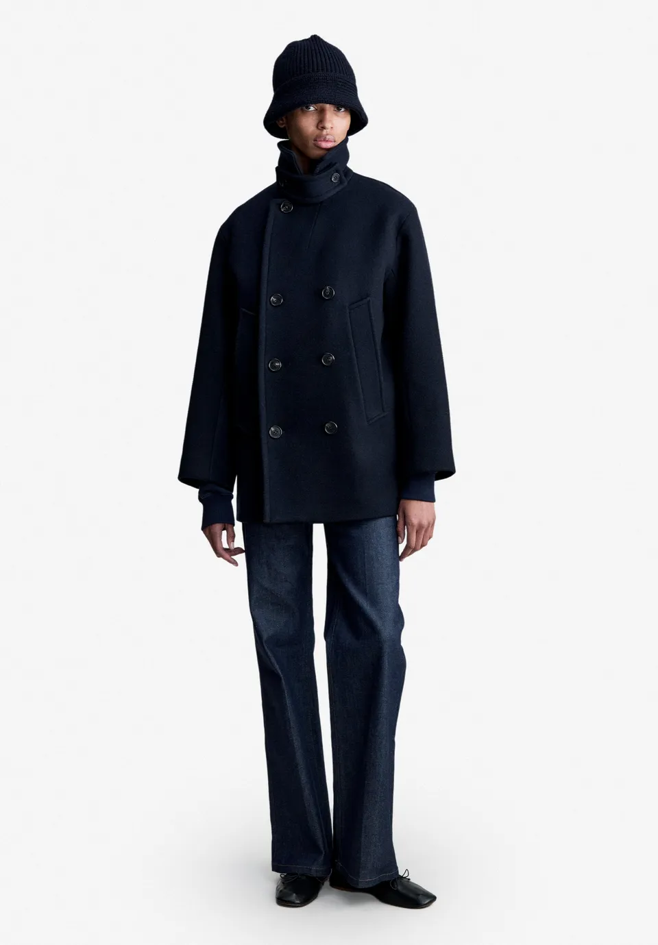 A.P.C. Cabanjacke recycelte Wolle doppelreihig Gr. 38