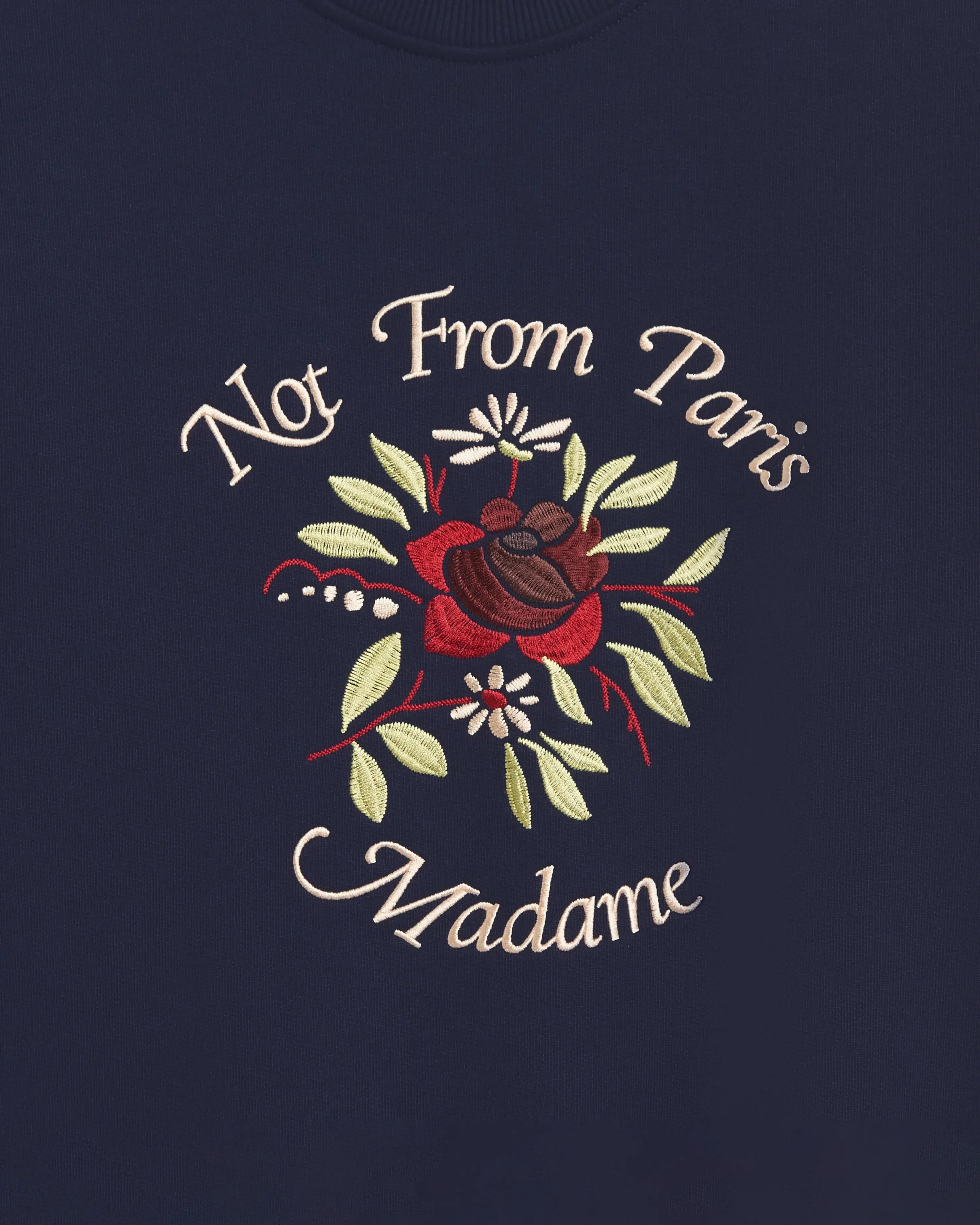 Drôle De Monsieur Le Sweatshirt Slogan Rose Sweatshirt Navy