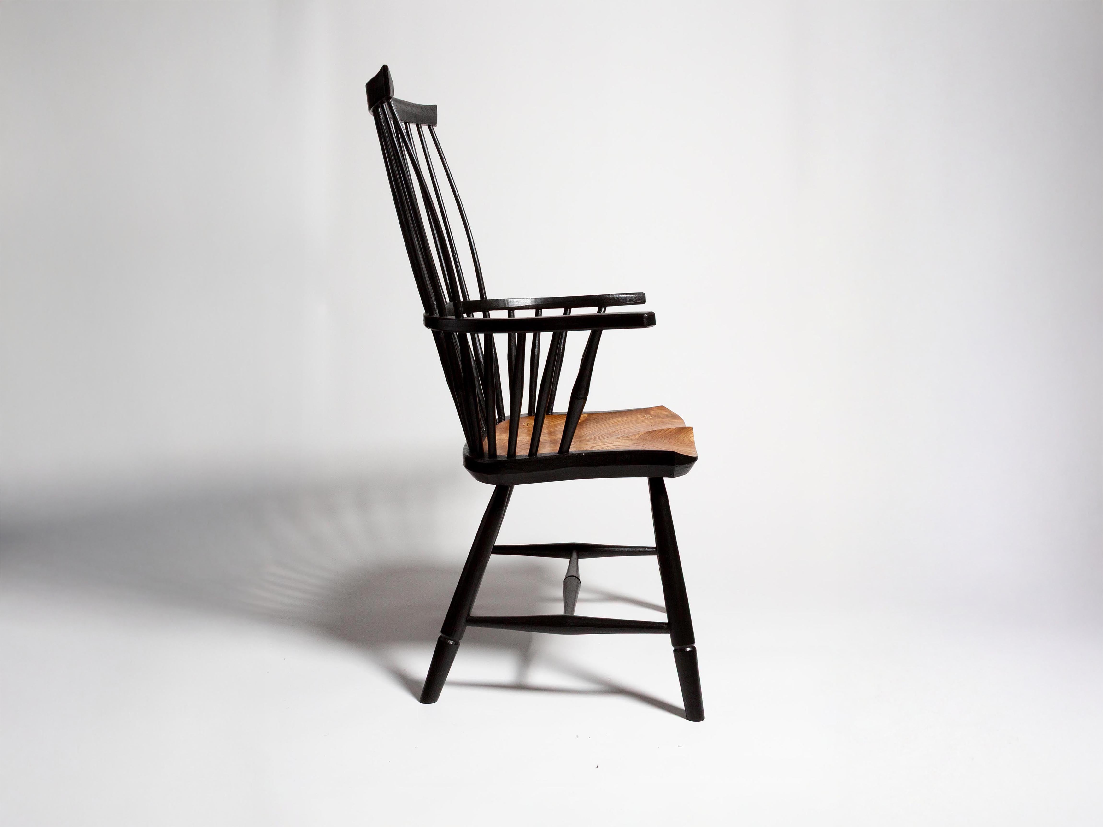 J.W.Anderson Furniture English Armchair Sessel Schwarz Holz