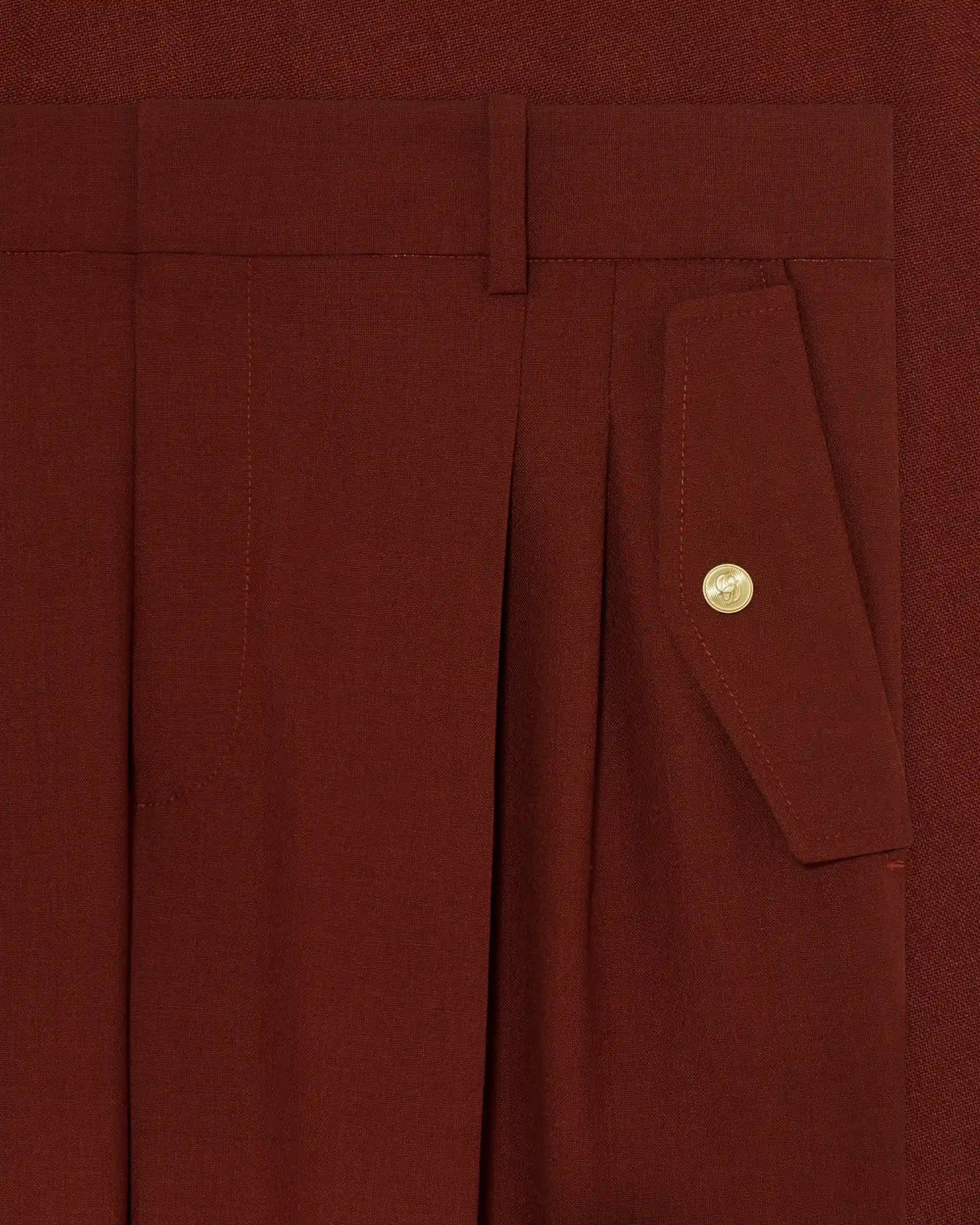Drôle De Monsieur Pantalon Cargo Hose Brick Wollmix