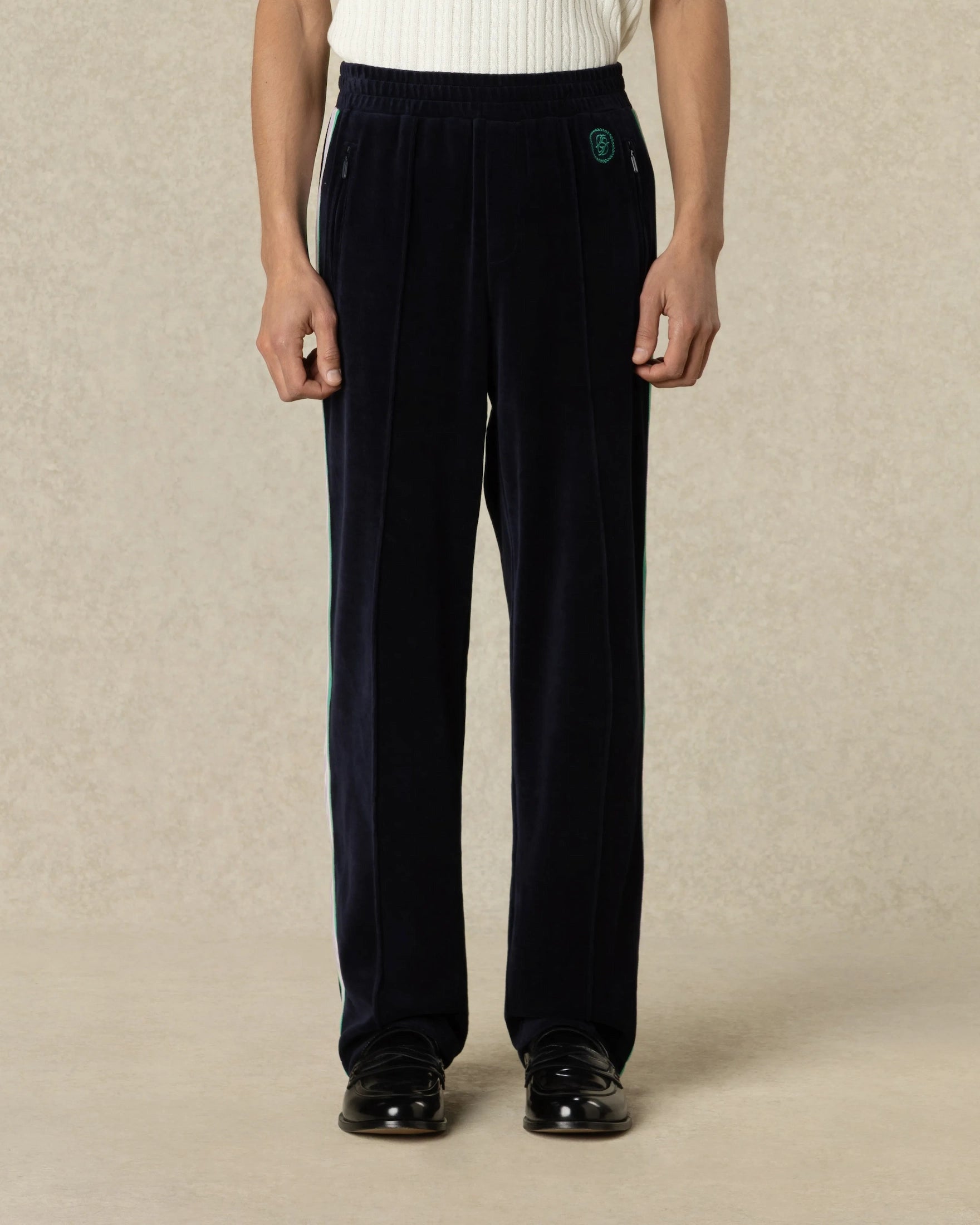 Drôle De Monsieur Tracksuits Velvet Trainingshose Navy Baumwolle