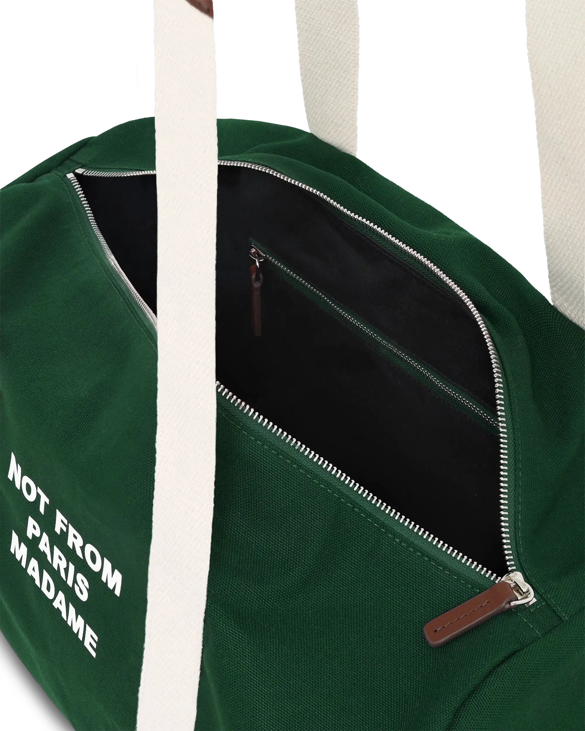 Drôle De Monsieur Canvas Slogan Gym Bag dunkelgrün Canvas