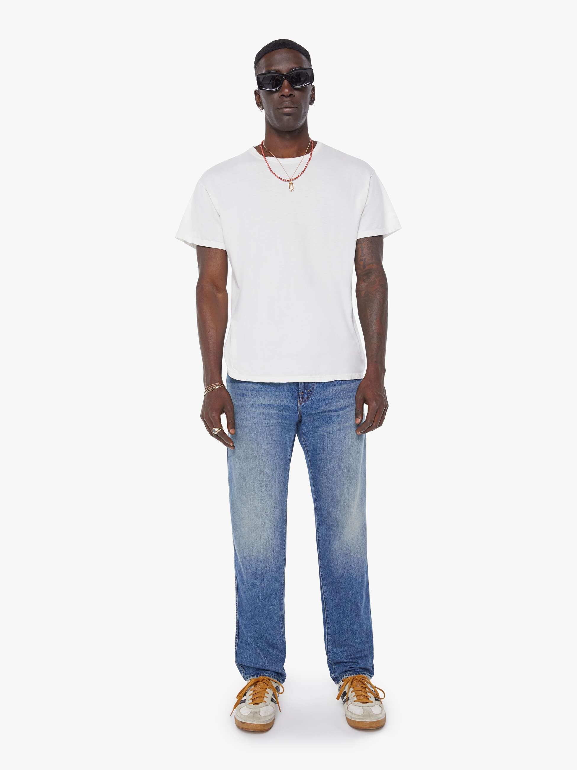 Mother Denim The Bronco Jeans Cashing Out Mittelblau