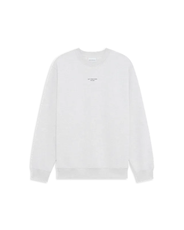 Drôle De Monsieur Slogan Sweatshirt grau Baumwolle French