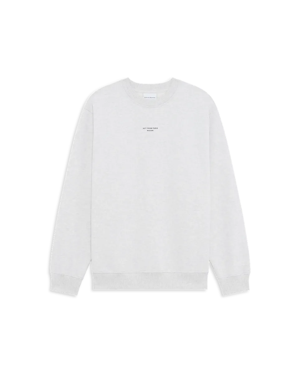 Drôle De Monsieur Slogan Sweatshirt grau Baumwolle French