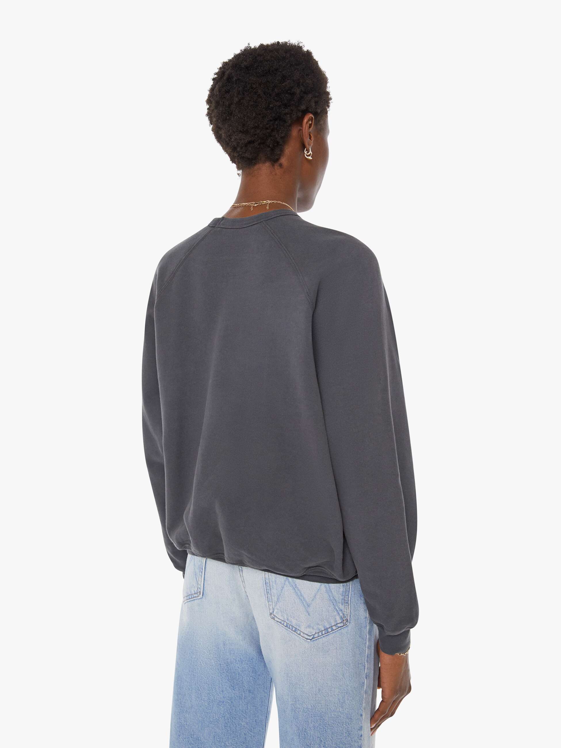 MOTHER Tees The Biggie Concert Sweatshirt Faded Black Schwarz