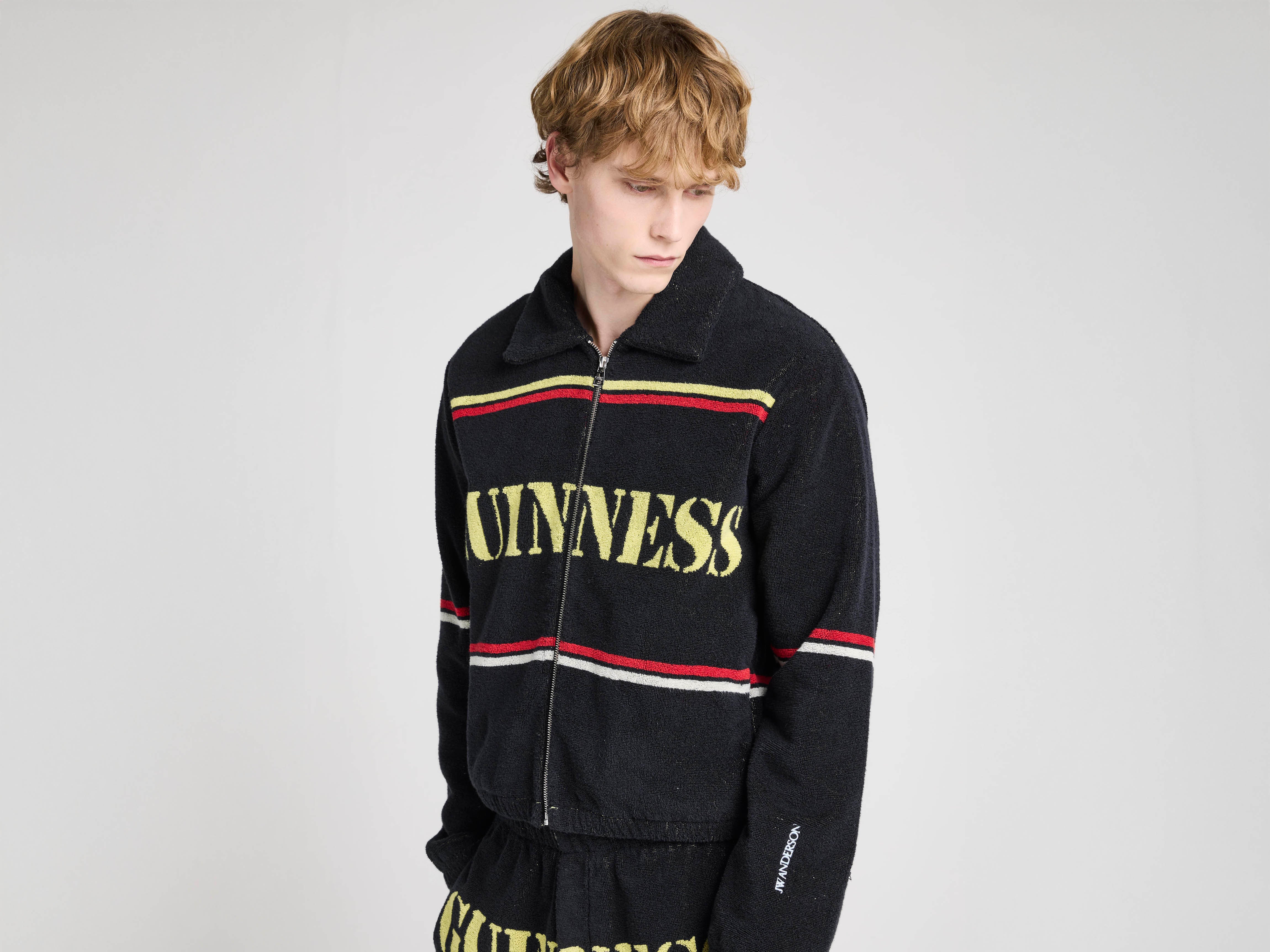 J.W.Anderson x Guinness Towelling Jacket Schwarz Unisex