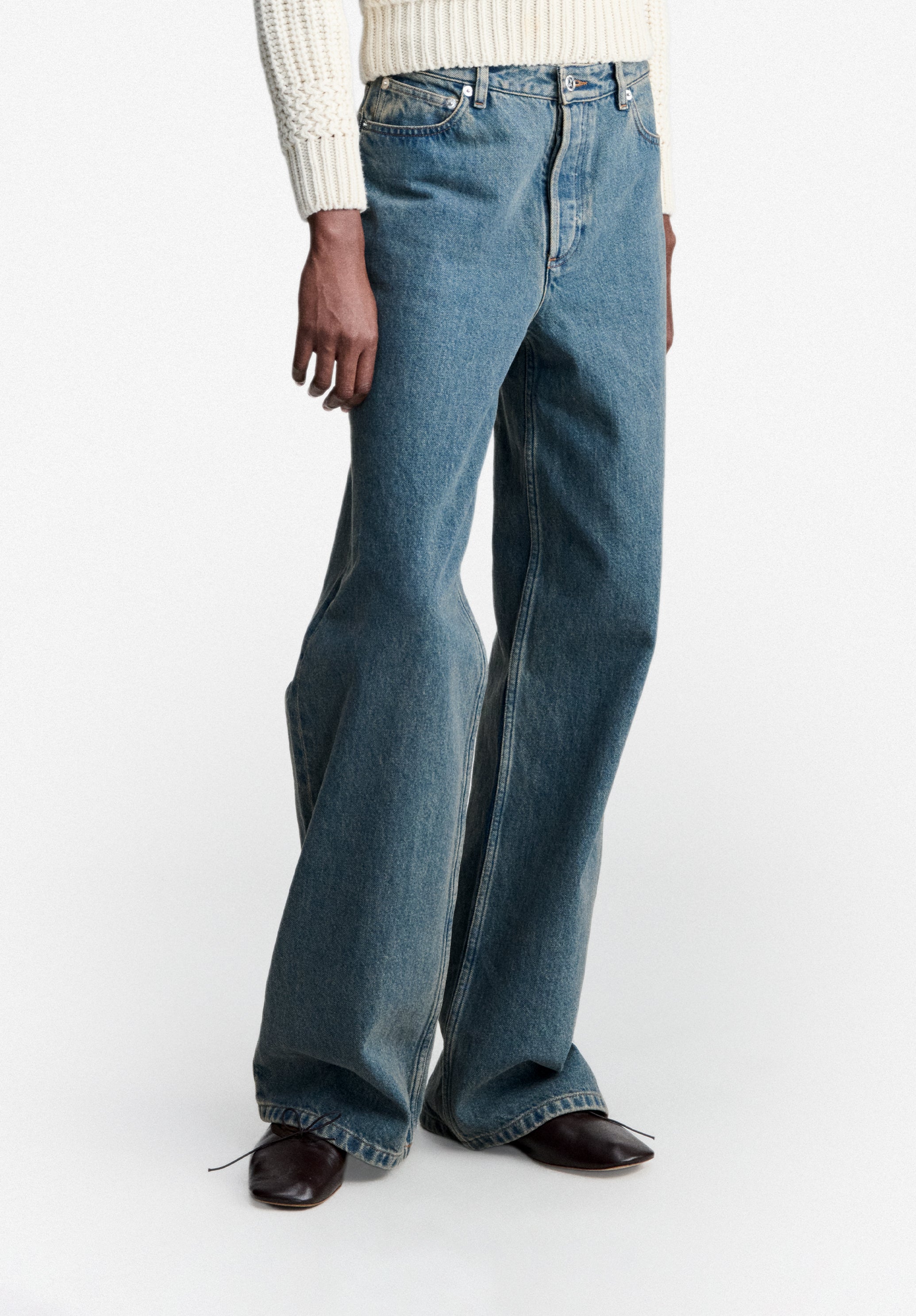 A.P.C. Elisabeth Jeans Denim hohe Taille 70er Schnitt