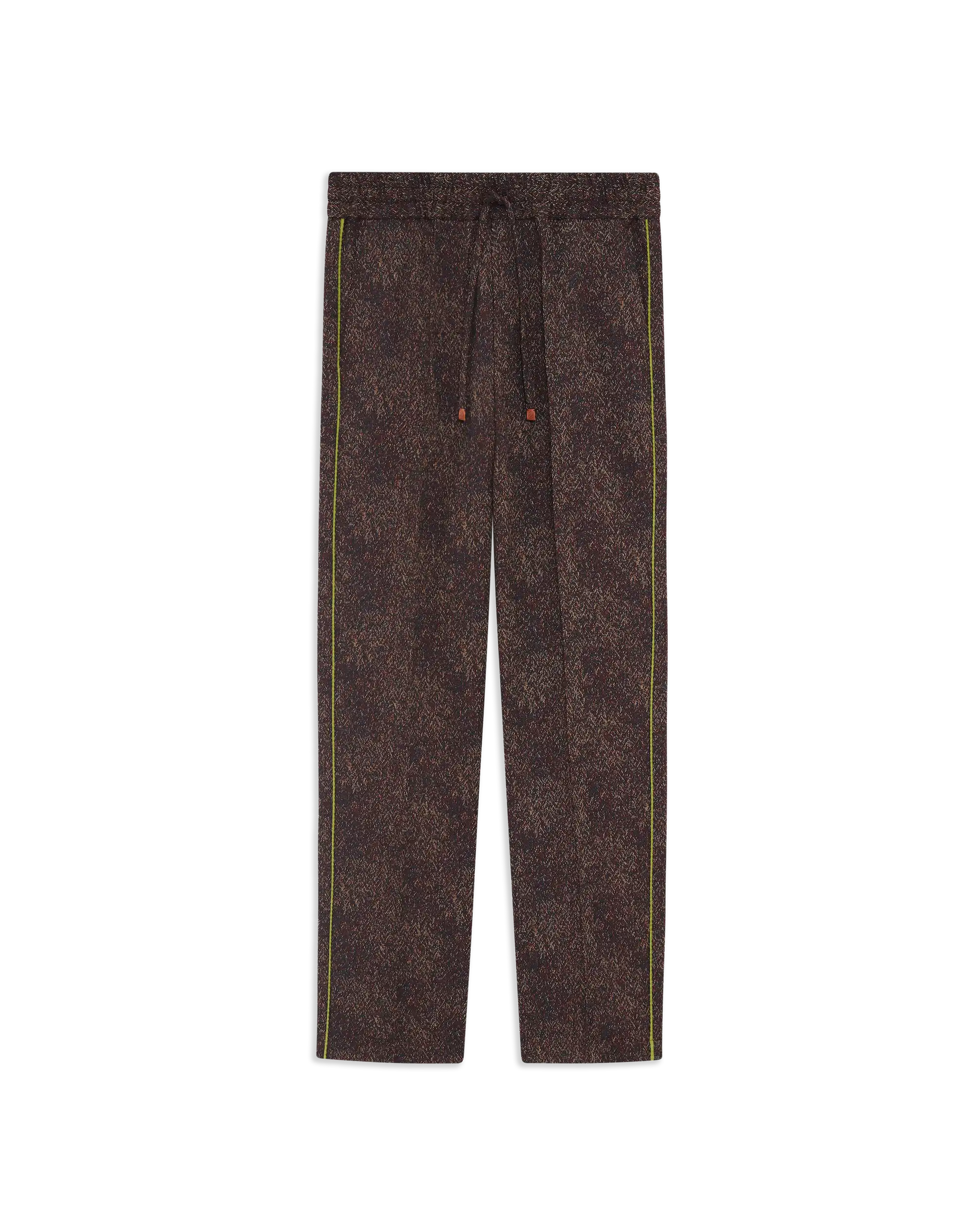 Drôle de Monsieur Jacquard Hose Bordeaux Wolle Elastikbund