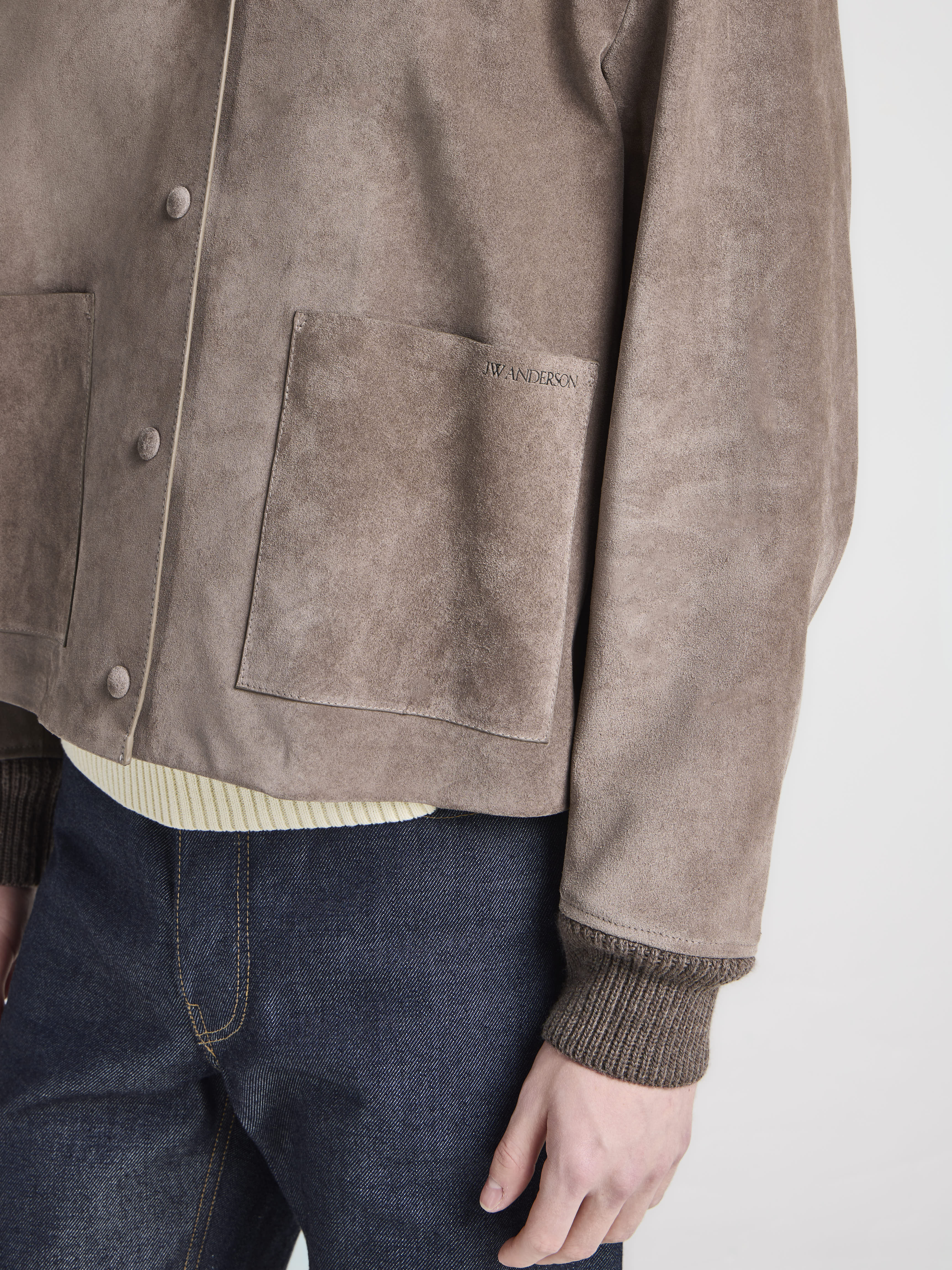 J.W.Anderson Coats Suede Jacket Wildlederjacke Mouse Grey
