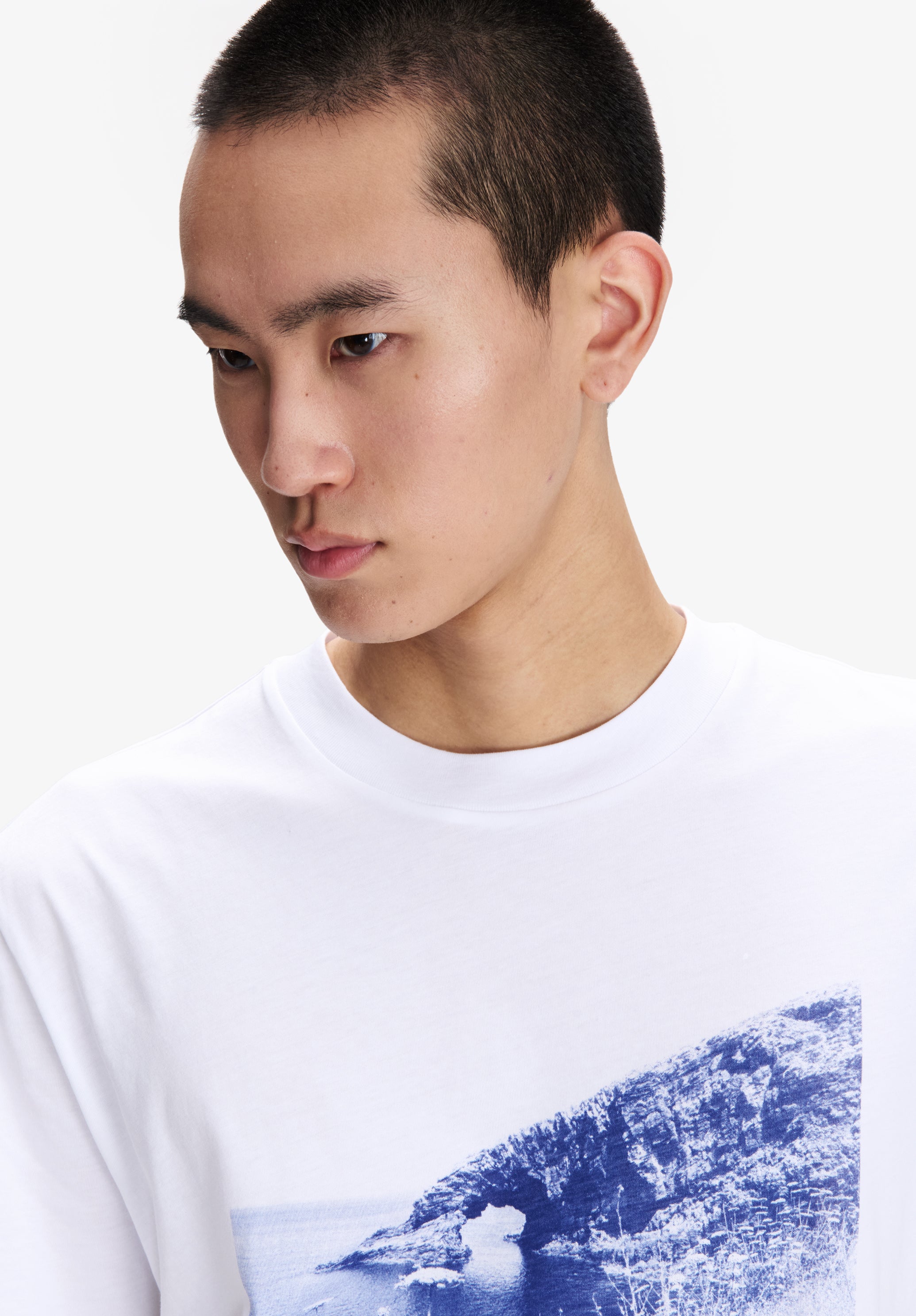 A.P.C. Falaise T-Shirt L weiß Fotodruck