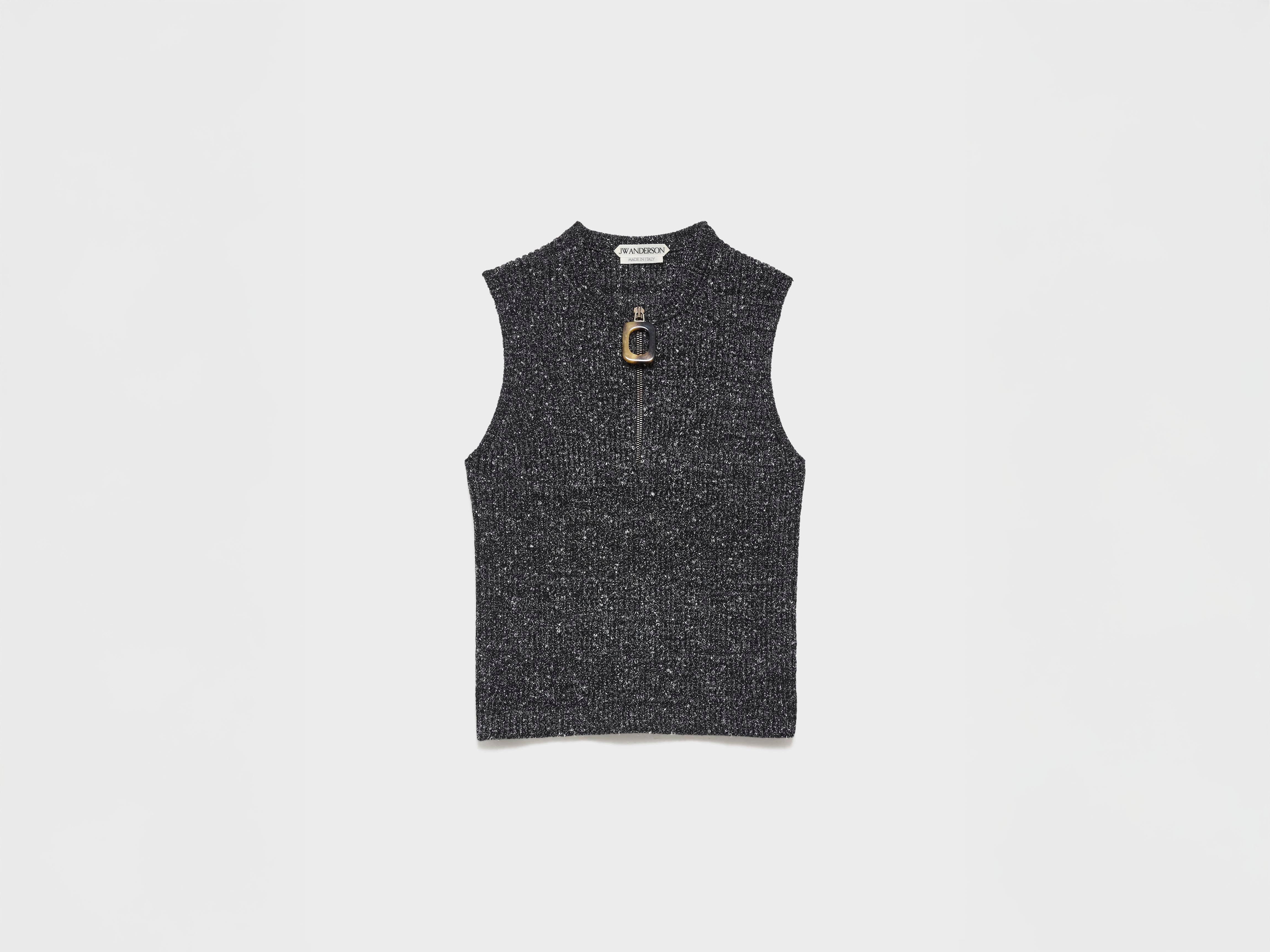 J.W.Anderson Zipped Tank Top Damen Schwarz Baumwolle