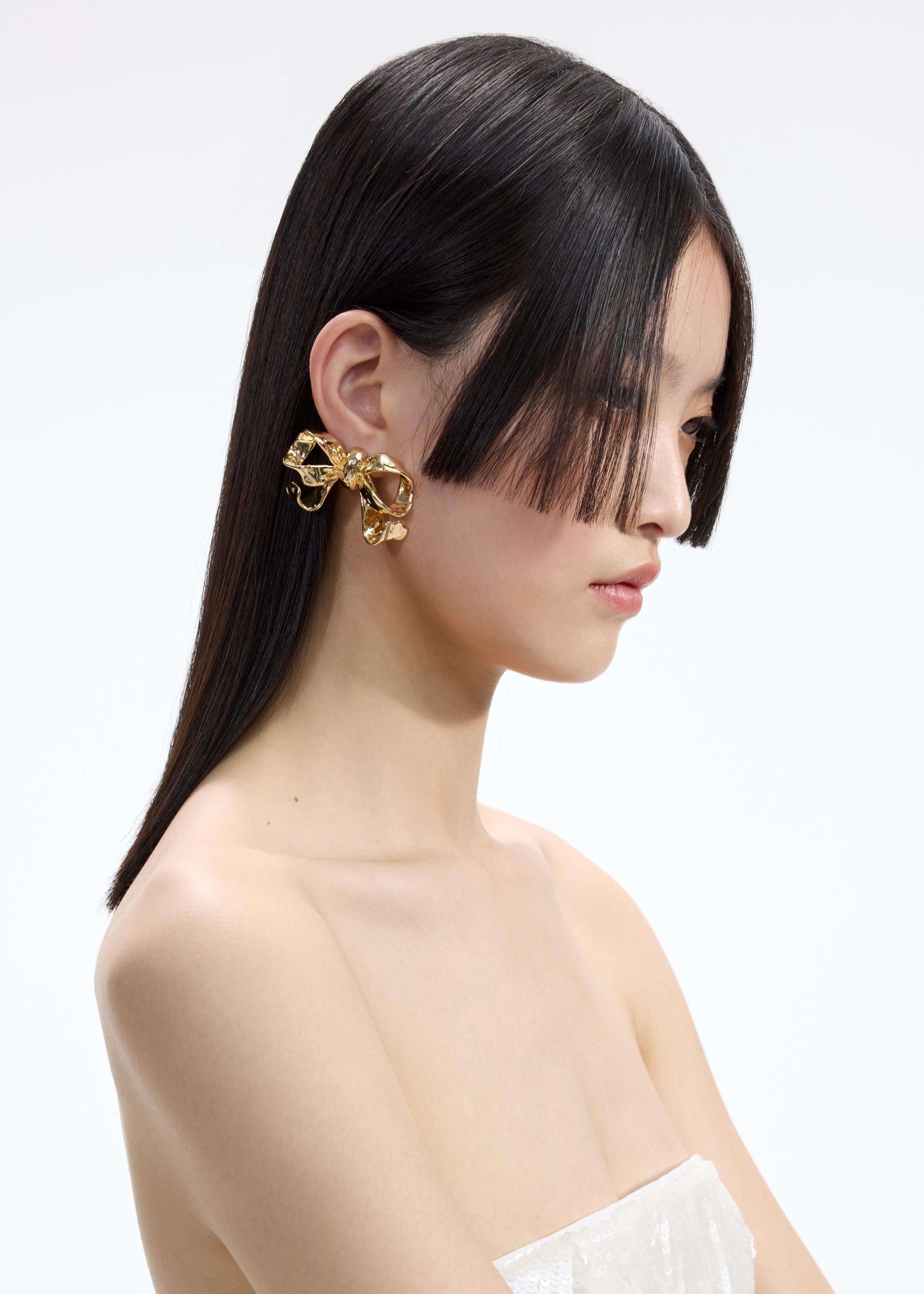 Self Portrait Gold Bow Ohrringe Gold Schleife
